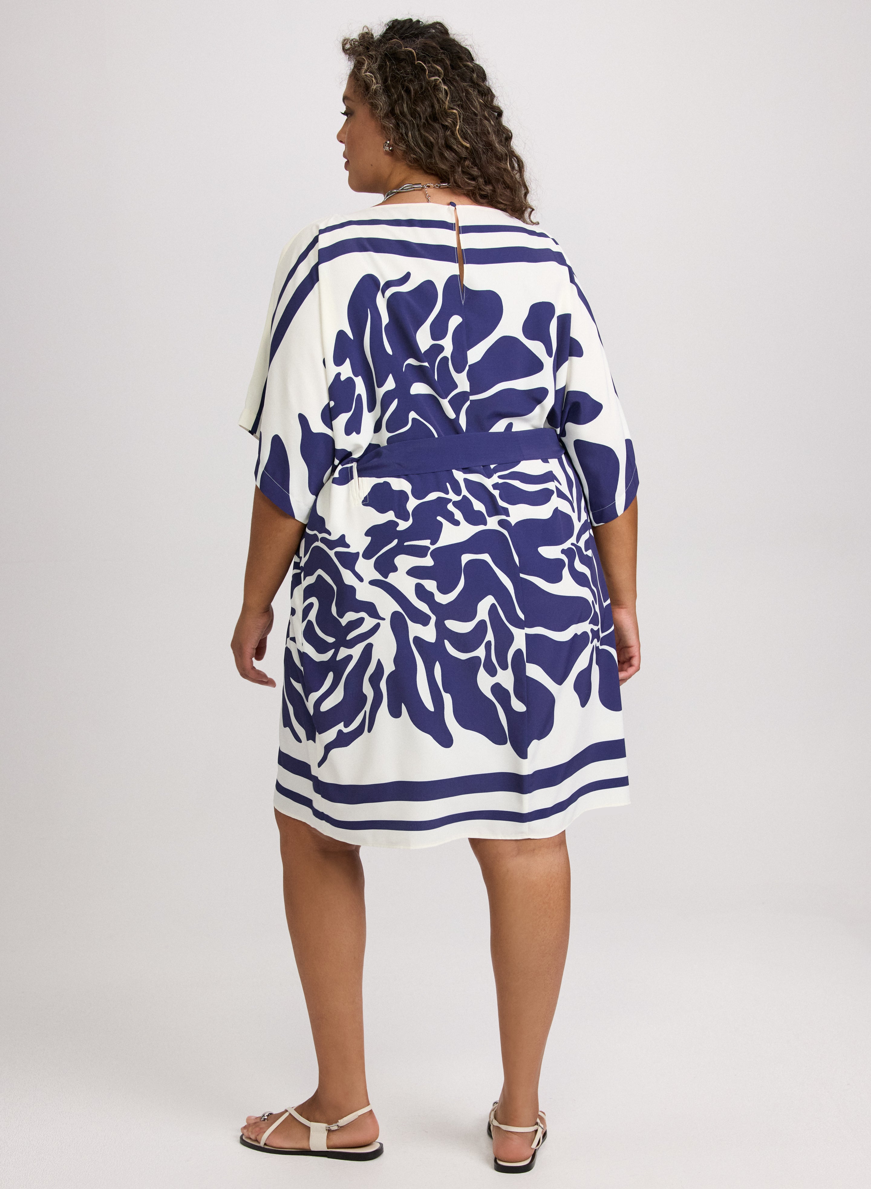 Abstract Print Dress - Stylish Floral Pattern Women's Dress for Casual Wear, Parties & Date Nights