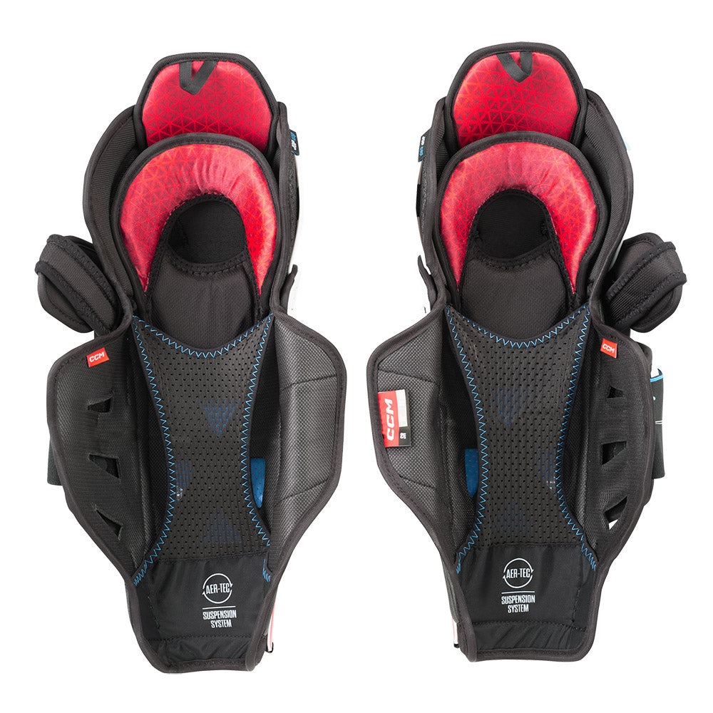 CCM Jetspeed FT6 Pro Senior Ice Hockey Shin Guards - Lightweight Protective Gear for Hockey Players - Perfect for Games, Practices & Training Sessions
