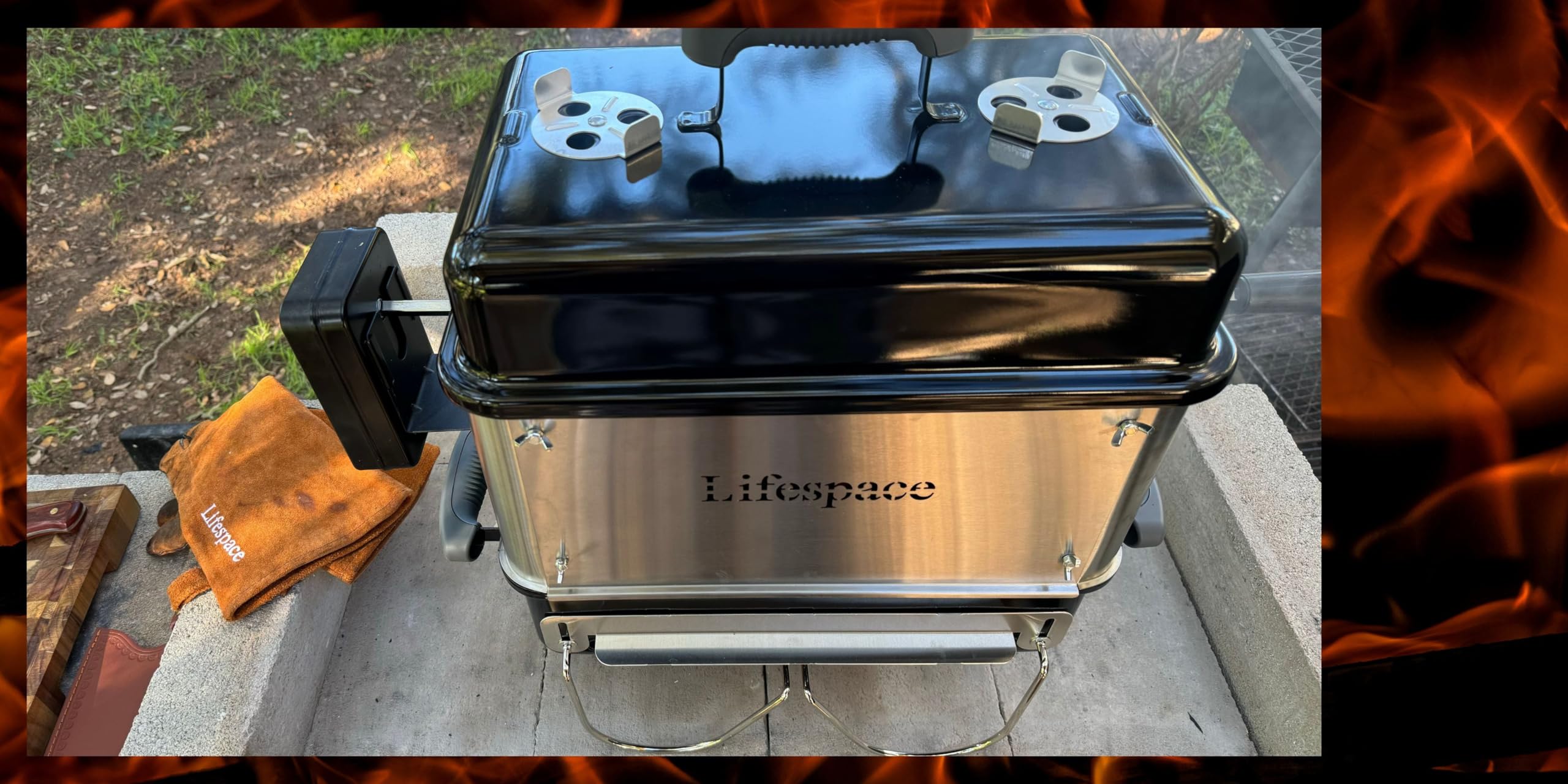 Portable Grill Rotisserie Riser Extension Kit - Universal Fit for Outdoor BBQ, Camping & Tailgating - Perfect for Grilling Chicken, Turkey & Kebabs