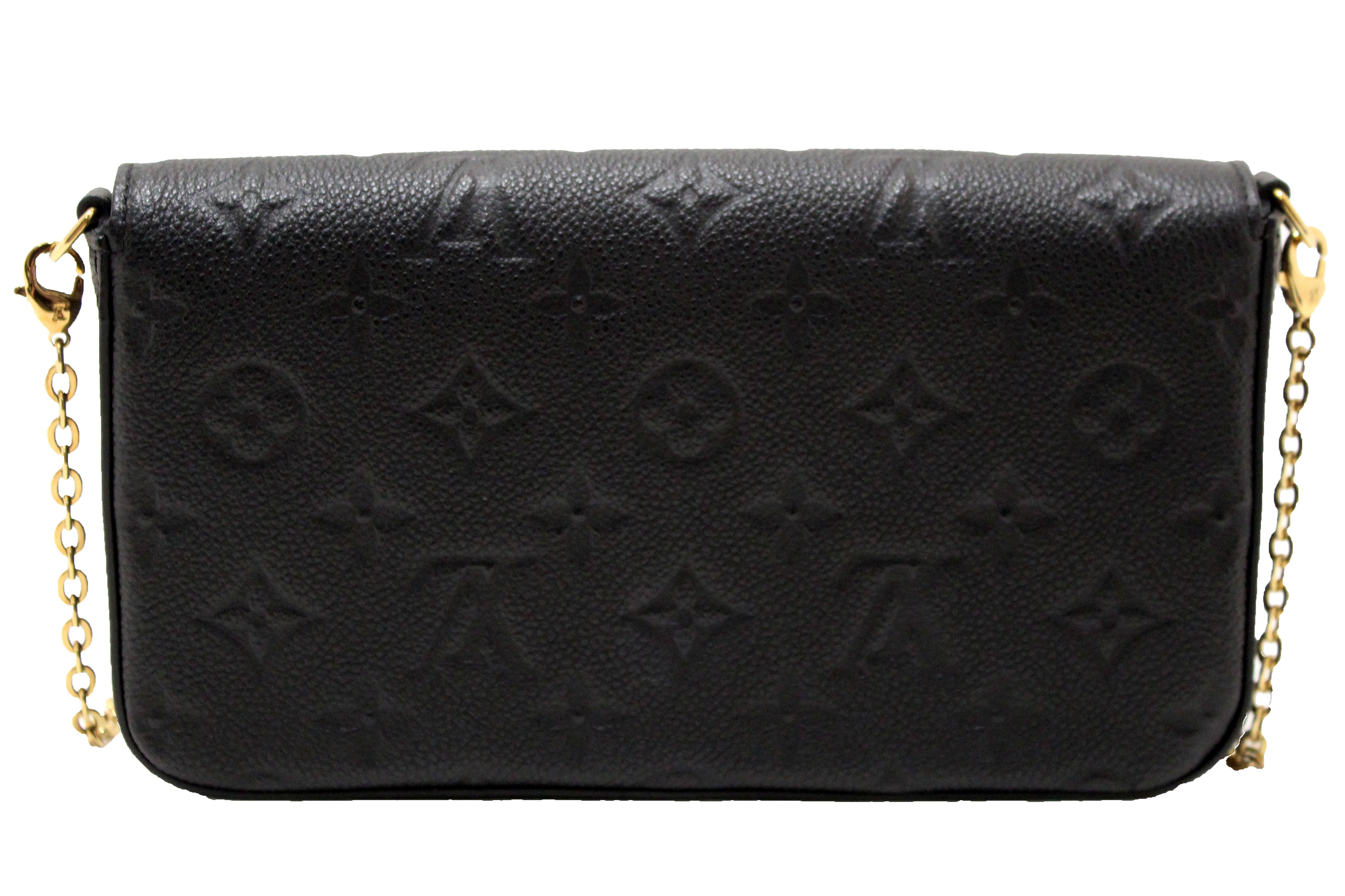 Authentic Louis Vuitton Black Monogram Empreinte Felicie Pochette Crossbody Bag - Luxury Designer Handbag for Women, Perfect for Date Night, Parties & Everyday Use