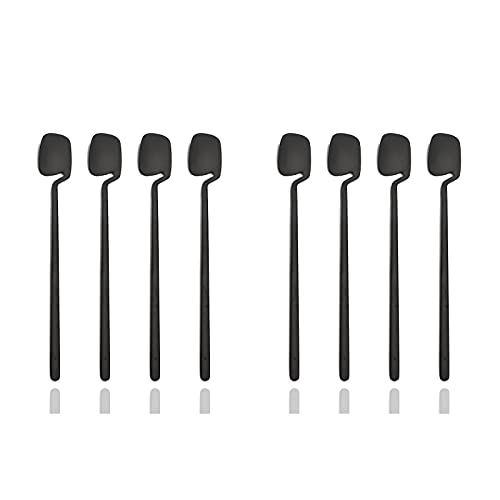 Black long handle spoon-8pcs