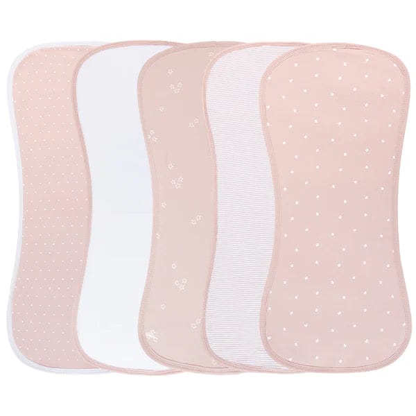 Elys & Co 5 Pack Ultra Absorbent Burp Cloths for Babies - Soft & Gentle Newborn Essentials for Feeding, Spit-Up & Mess-Free Parenting