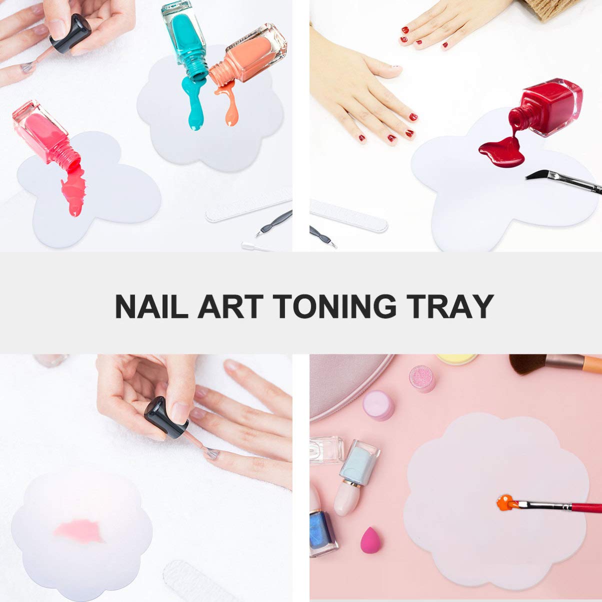 3-Tray Cosmetic Paint Color Mixing Palette for Professional Makeup Artists - Perfect for Nail Art, Face Painting & Tattoo Design