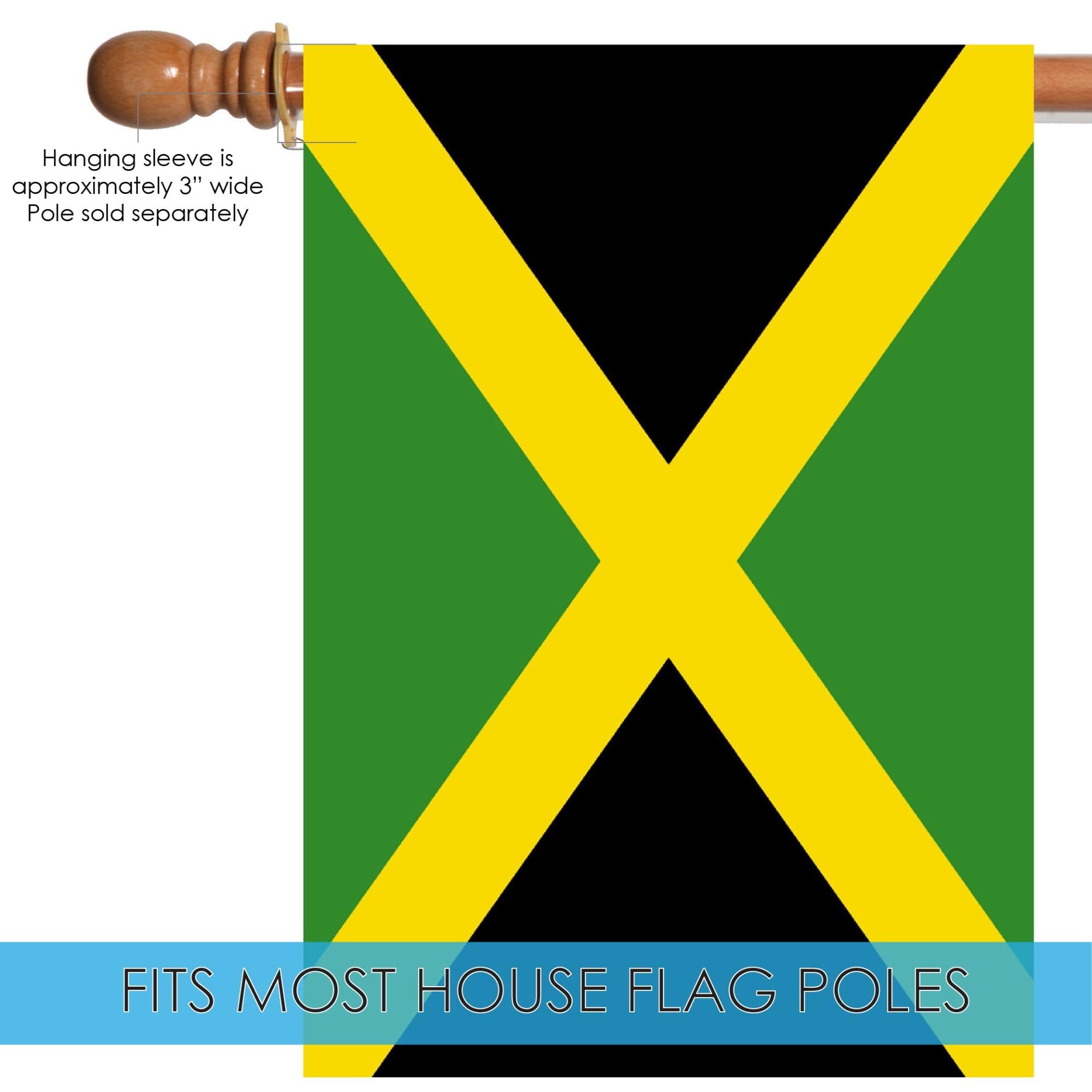 Toland Home Garden 1010643 Jamaica Flag 28x40 Inch - Premium Outdoor Decorative House Flag for Porch, Yard & Patriotic Displays