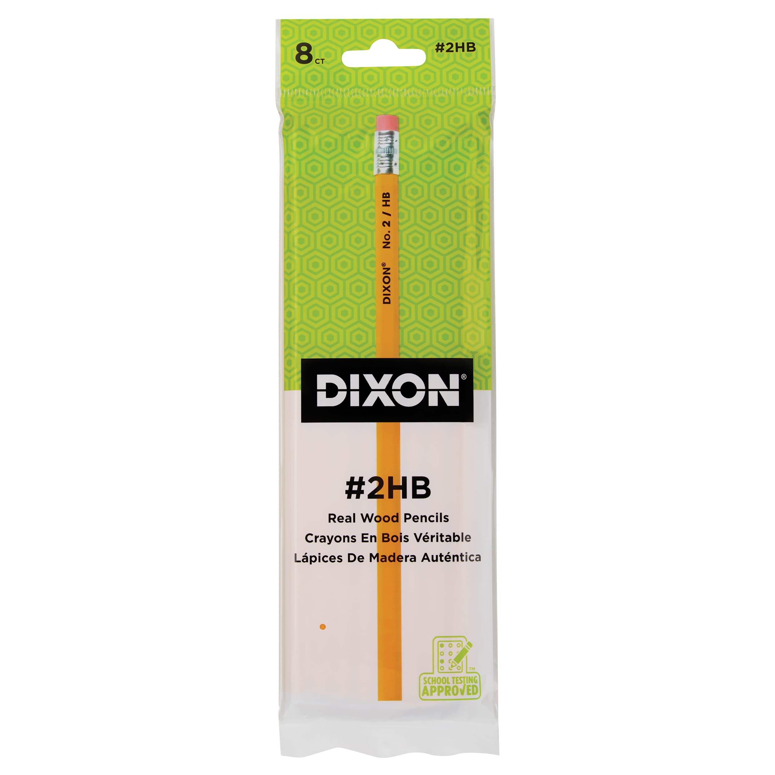 Dixon No. 2 Yellow Wood-Cased Pencils with Black Core - #2 HB Soft Lead - Pack of 8 (14408) - Perfect for School, Office & Art Sketching