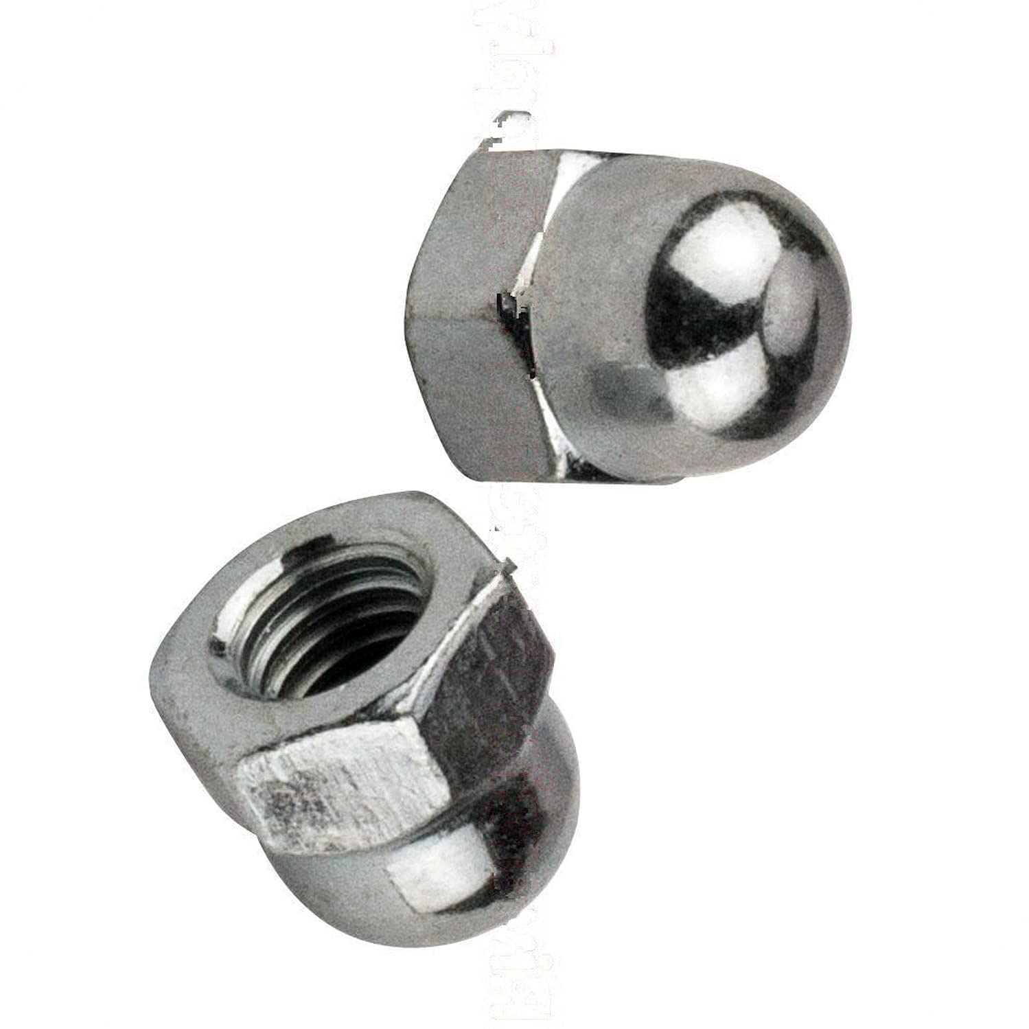 2-Pack 3/8-16 Hex Dome Nuts, Chrome Plated Coarse Thread Fastener Kit (RV0629S) - Perfect for Automotive, RV, and Machinery Assembly