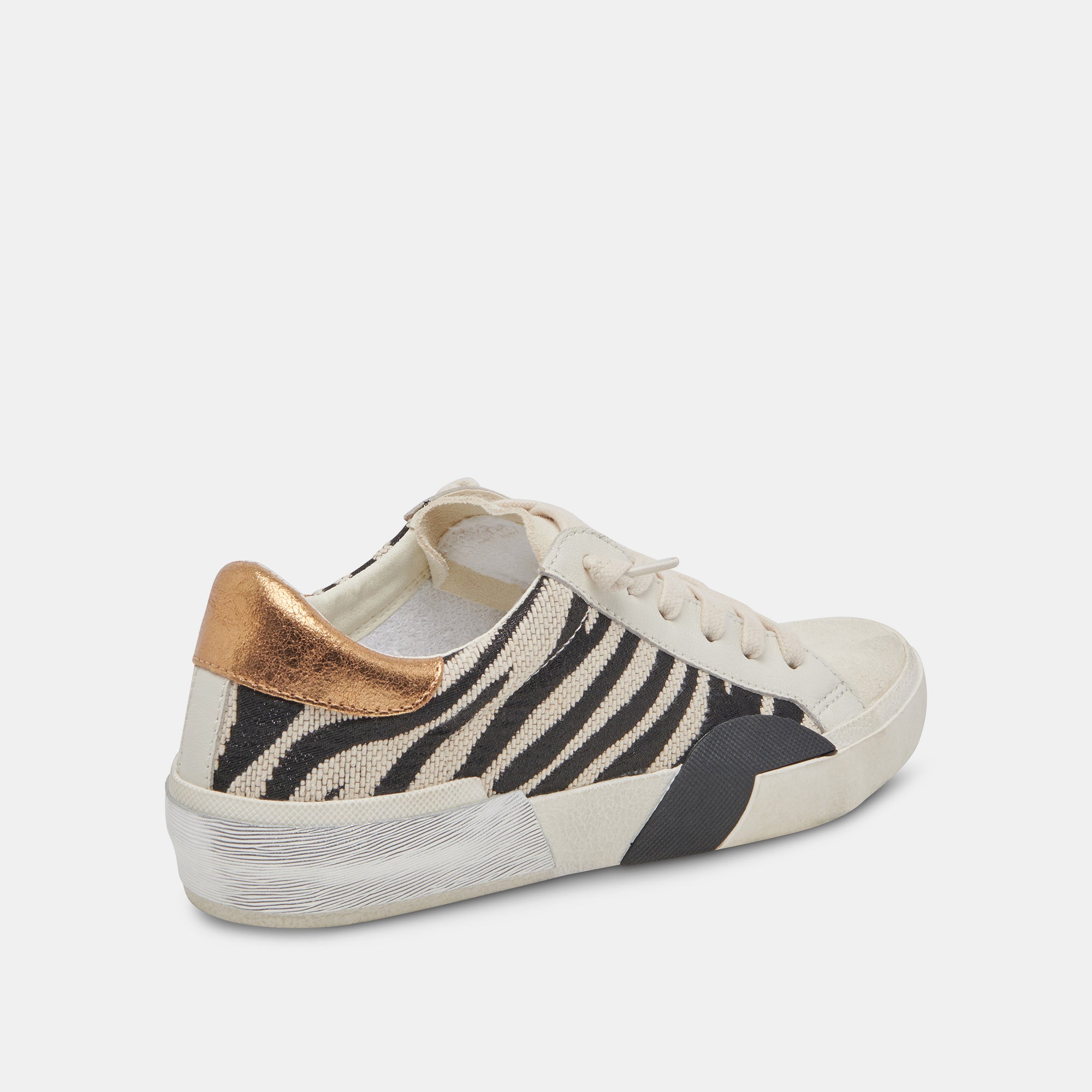 ZINA SNEAKERS Women's Fashion Sneakers - Zebra Print Fabric Shoes for Casual Wear, Running & Walking - Trendy Street Style Footwear for Everyday Outfits