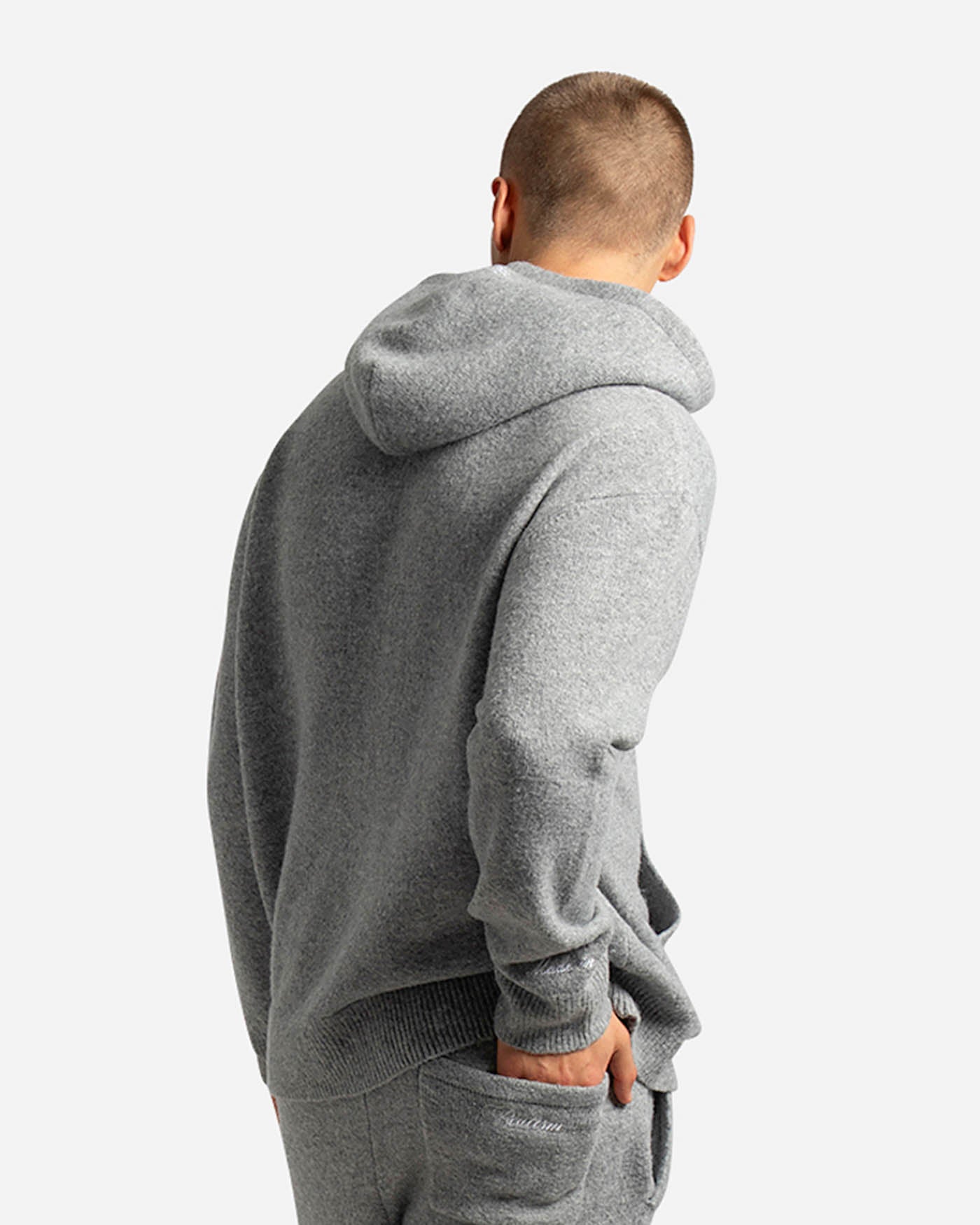SSS Realism Radiant Knit Hoodie - Grey Marle | Cozy Pullover Sweatshirt for Men & Women | Perfect for Casual Wear, Gym, and Outdoor Activities