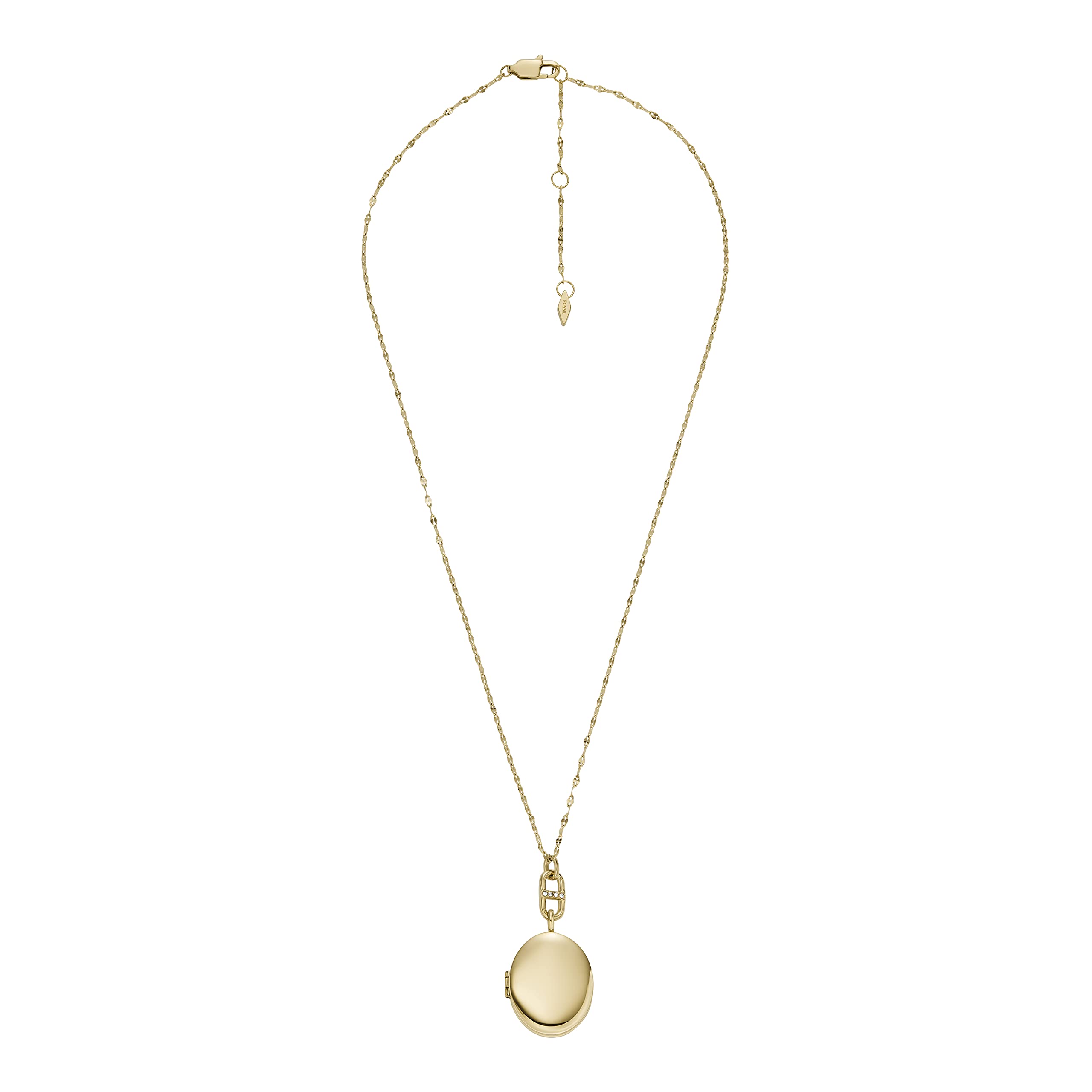 Fossil Women's Engravable Stainless Steel Pendant Necklace - Personalized Gift for Her, Elegant Chain Jewelry for Everyday Wear & Special Occasions