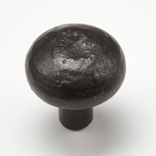 Vintage Round Cabinet Knobs - Hand-Forged Iron Drawer Pulls & Kitchen Cabinet Handles - Durable Hardware for Cabinets, Dressers & Furniture (Perfect for Farmhouse, Rustic & Industrial Style Decor)