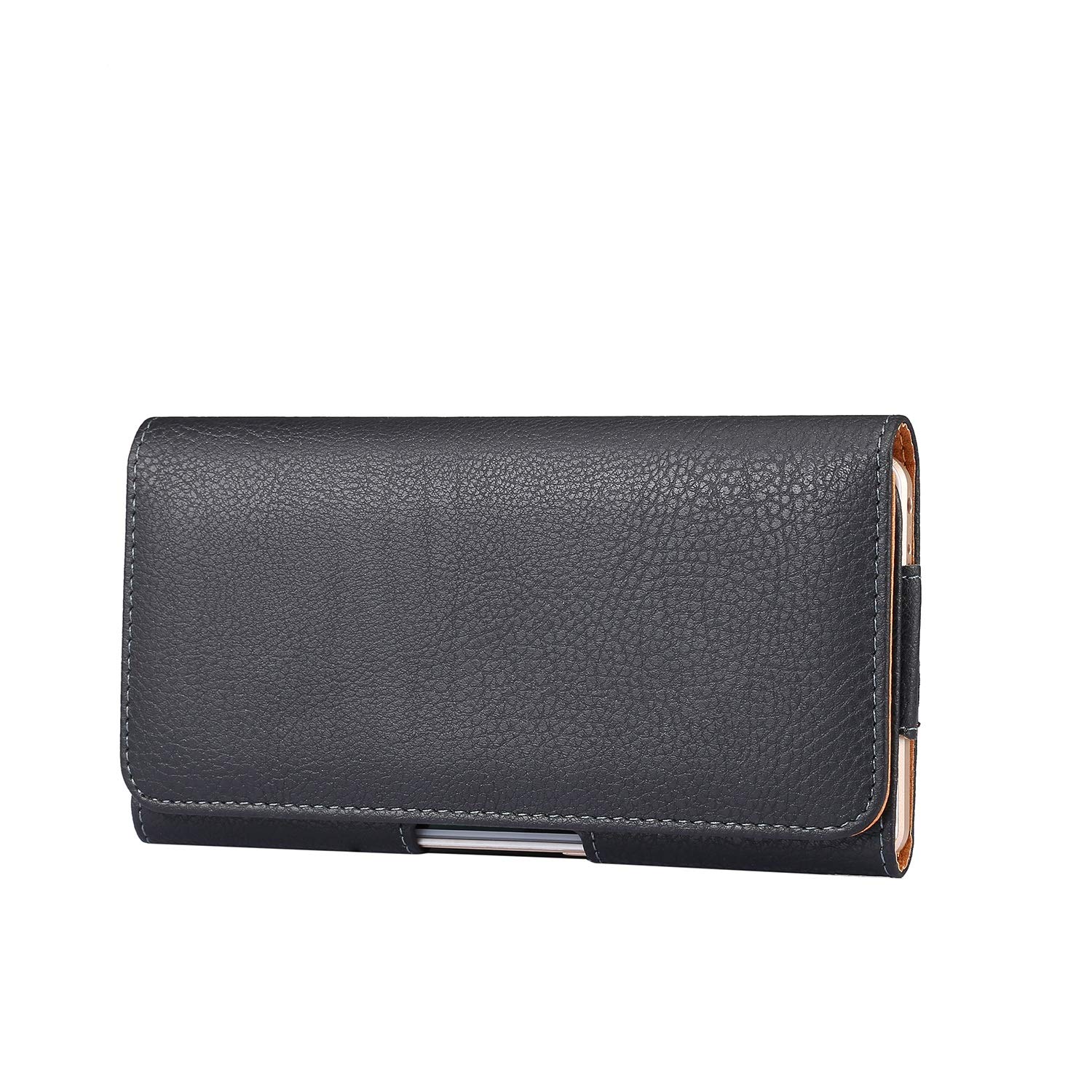 Universal Leather Phone Holster Pouch Case for Gionee W909 - Belt Clip Leather Pouch with Magnetic Closure - Perfect for Outdoor Activities, Work & Travel