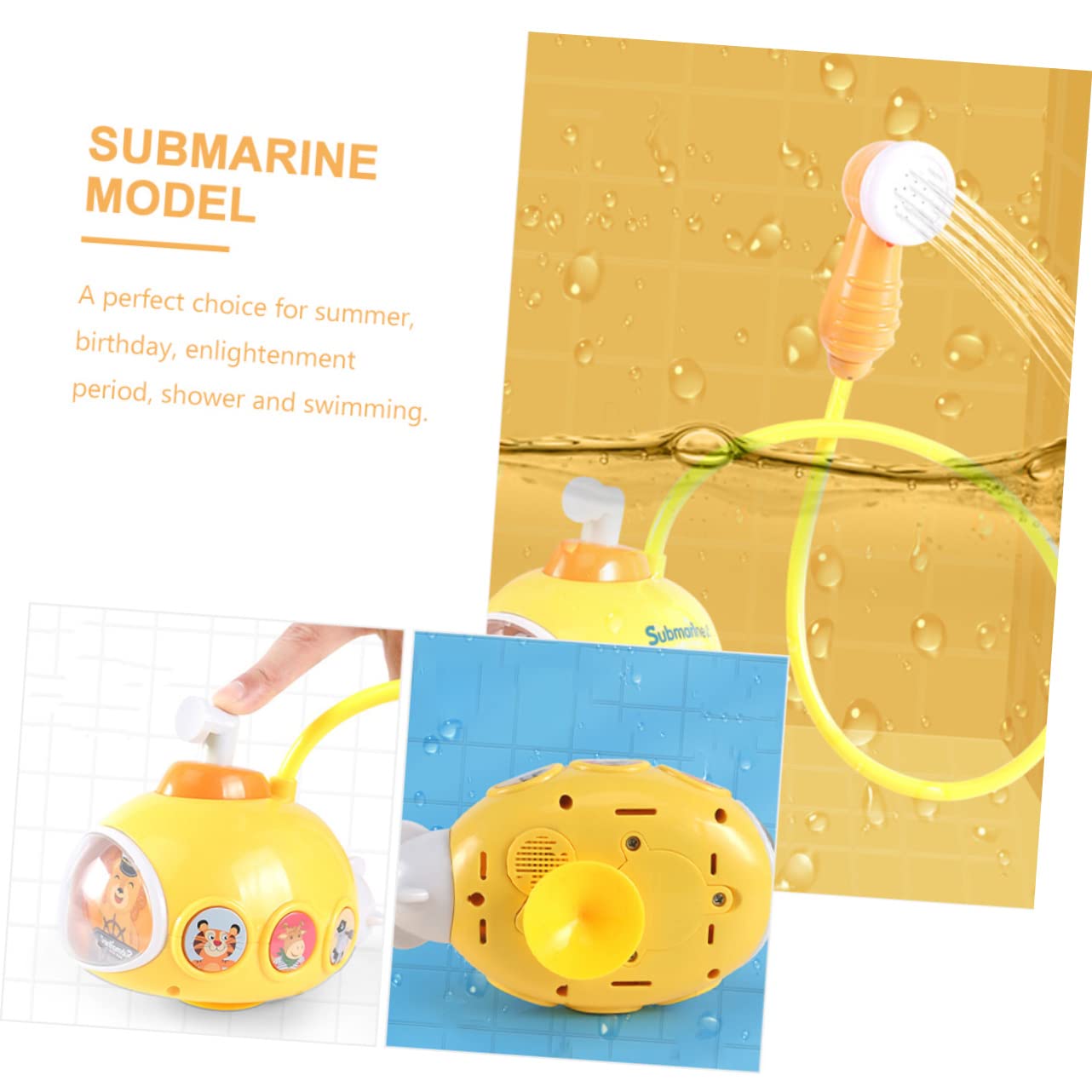 FAVOMOTO 3-Piece Kids Bath Toys Set - Fun Water Play Shower Toys for Toddlers, Durable Plastic Yellow Duck Bath Time Toys for Baby & Children | Perfect for Bathtub, Pool & Outdoor Water Activities