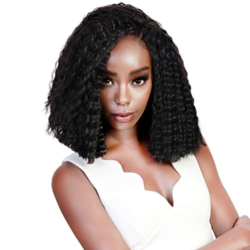 Ultima Dalva Collagen Protein Pre-Looped Crochet Braiding Hair - 14-18 Inch Deep Twist Synthetic Hair Extensions (99J Color) for Natural Look | Perfect for Protective Styles, Box Braids & Everyday Wear