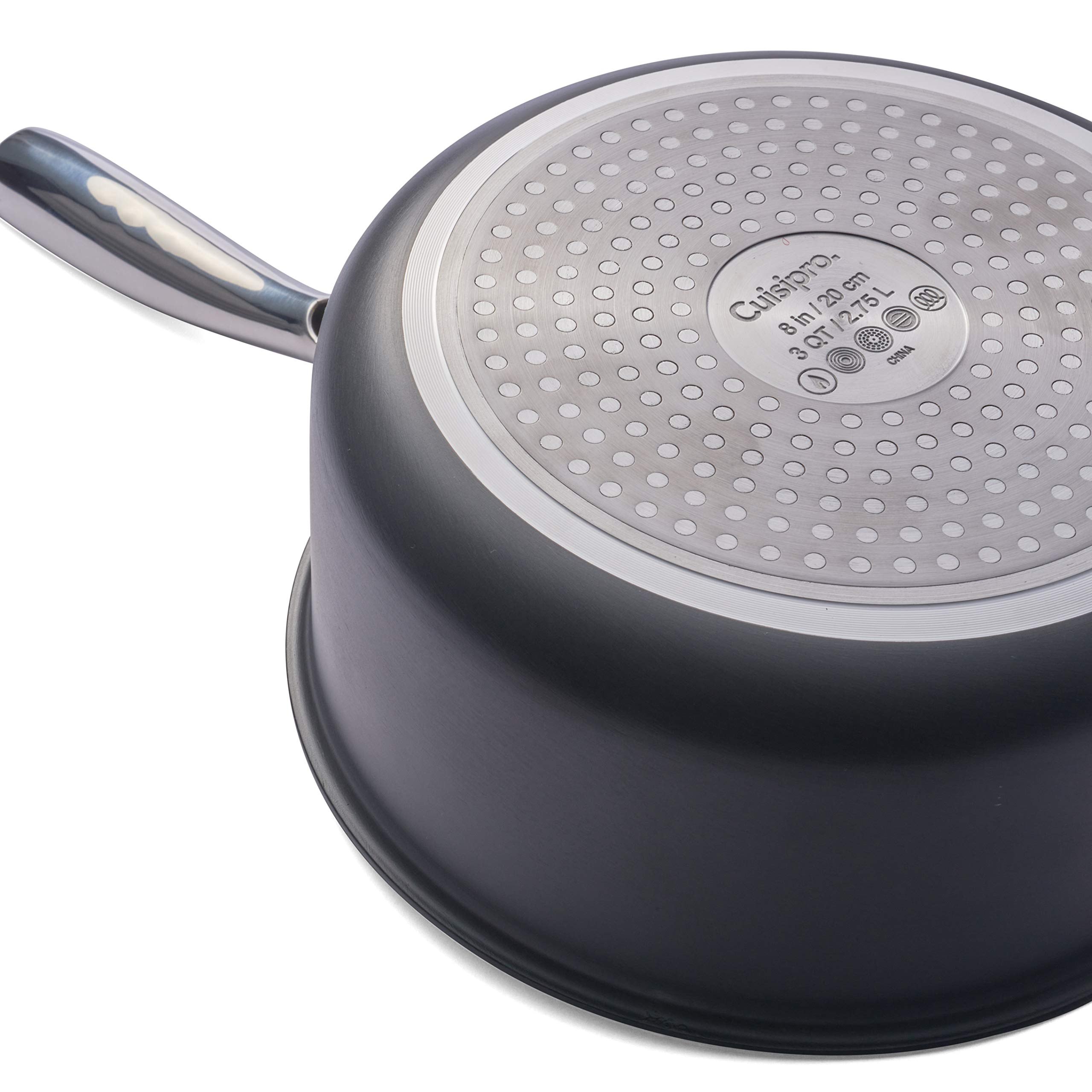 Cuisipro Easy Release Hard Anodized Stainless Steel Cookware Set - 10 Piece Nonstick Kitchen Pots and Pans for Professional Cooking & Home Chefs | Perfect for Sautéing, Frying, Baking and Everyday Meal Prep