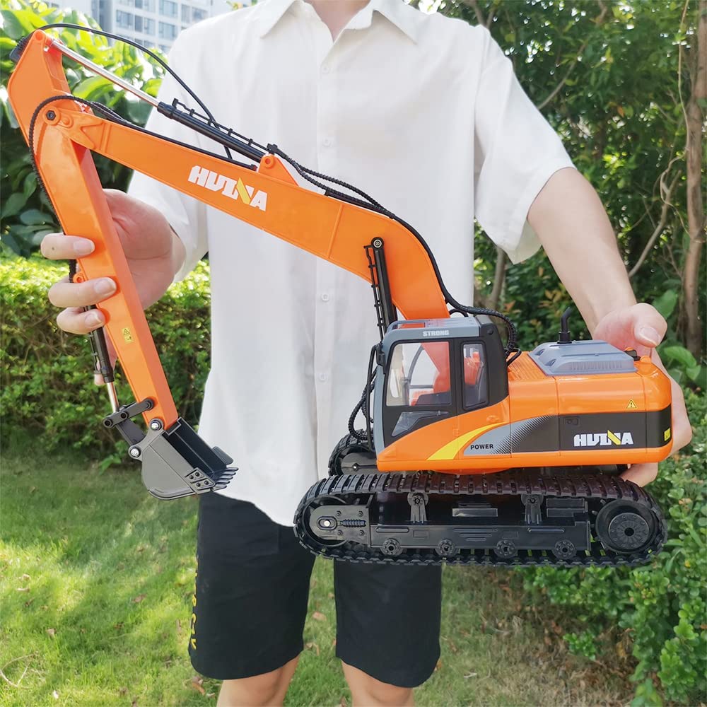 15CH Super Long Robotic Arm Remote Control Digger Toy - RC Excavator Construction Vehicle for Kids | Sand Play, Engineering Learning & Outdoor Fun