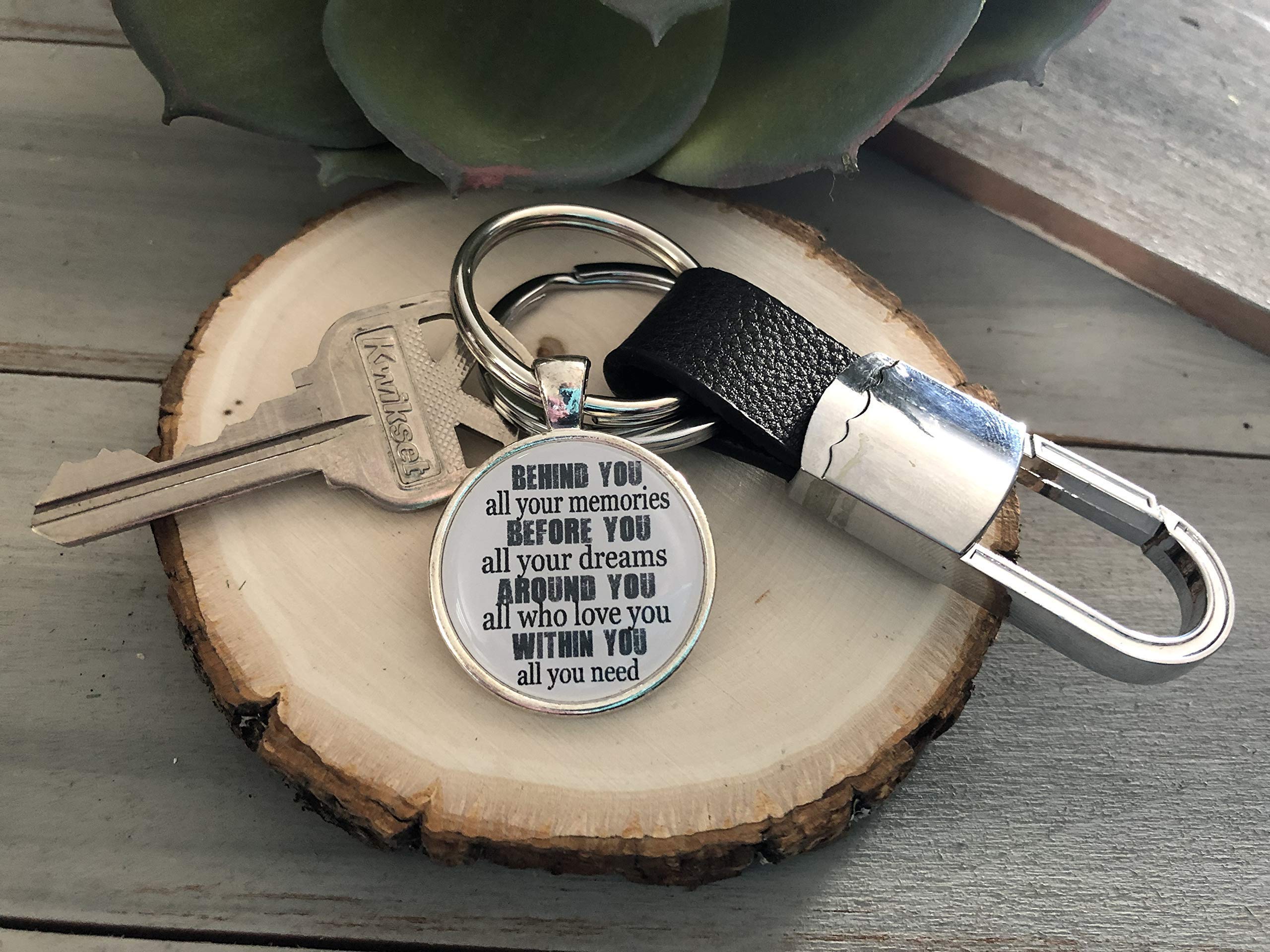 Personalized Graduation Keychain for Him - Class of 2020 Inspirational Gift for High School & College Graduates - Perfect Graduation Gift Idea for Friends, Son, Brother - Commemorate Memories & Achievements - Great for Graduation Parties, Ceremonies & Alumni Reunions