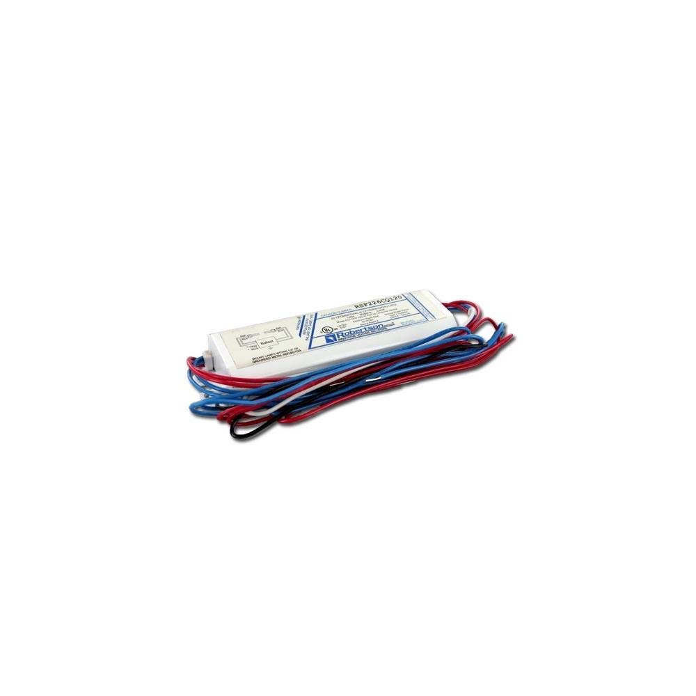 Robertson RSF226CQ120 Electronic Ballast for 2 26W 4-Pin CFL Lamps (Model 71350) - Perfect for Office Lighting, Commercial Spaces & Energy-Efficient Home Use