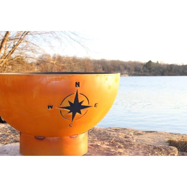Portable Outdoor Navigator Fire Pit - Stainless Steel Camping Fire Bowl for Backyard, Patio & Beach - Perfect for Bonfires, S'mores & Outdoor Gatherings