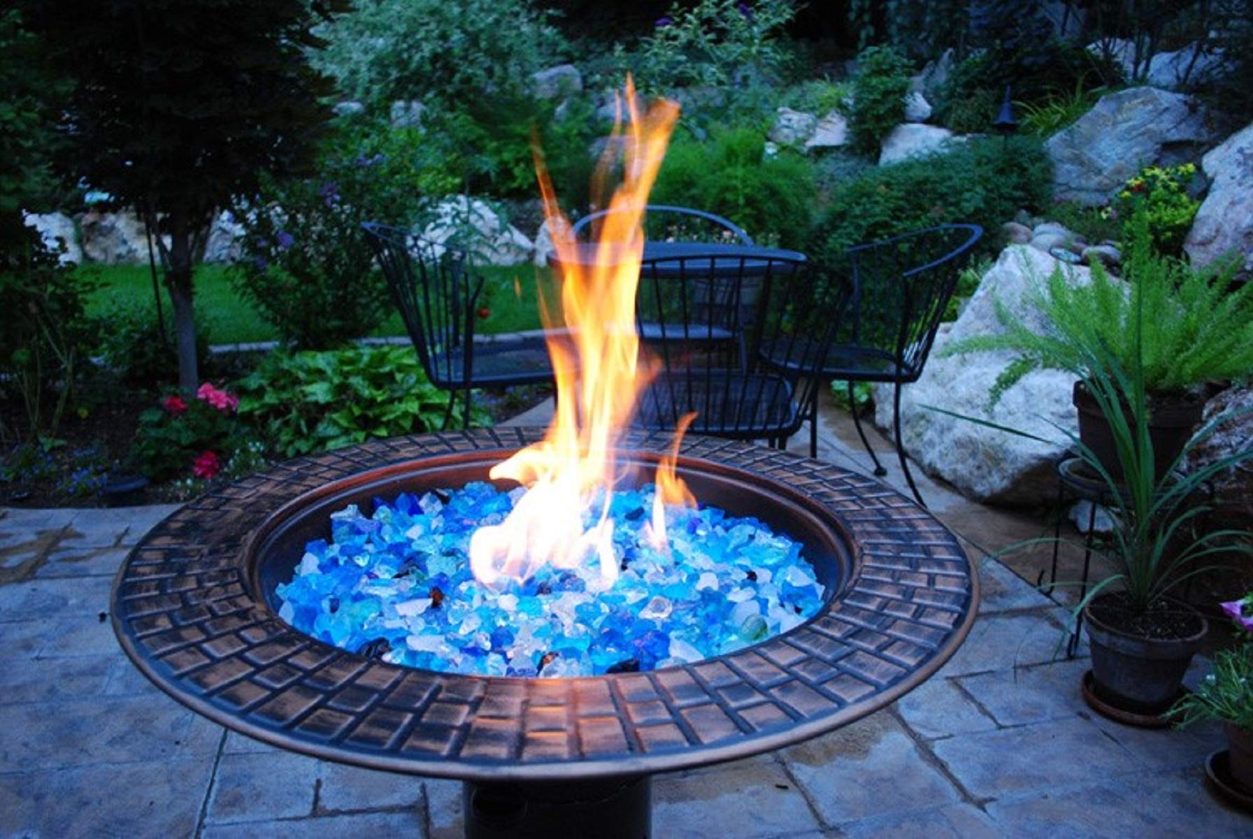 Hiland AWS-RND22 22-Inch Clear Fire Pit Wind Screen - Small Size for Outdoor Patio, Backyard, Camping & Fireplace Protection