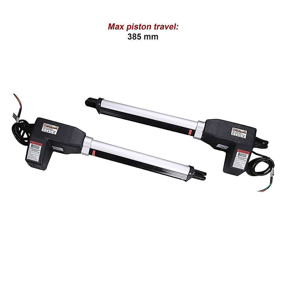 1000KG 20W Solar Powered Double Swing Automatic Gate Opener with Remote Control - Perfect for Driveway, Farm, and Ranch Security Access