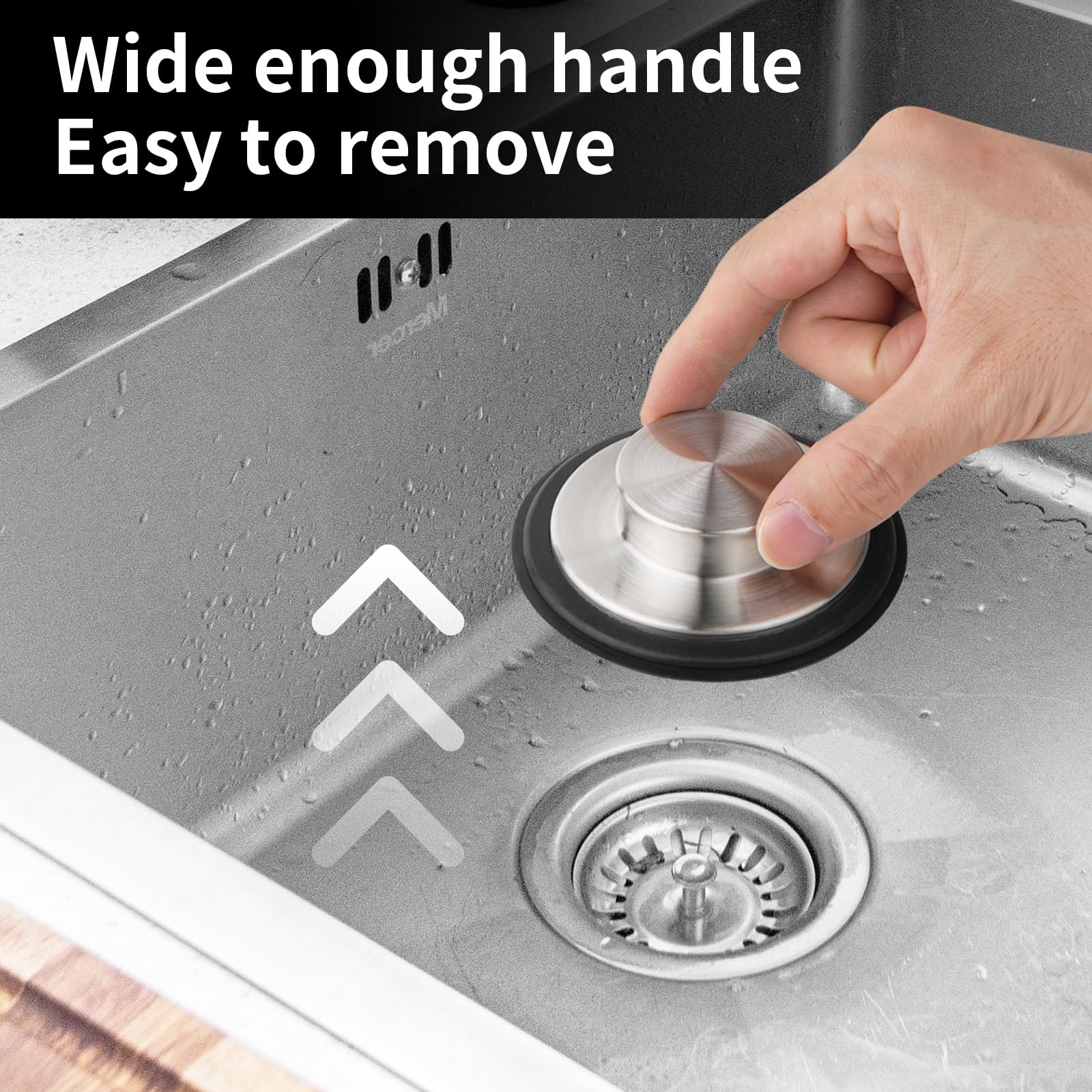 Tifanso 2PCS Stainless Steel Kitchen Sink Drain Stopper Cover - 3.34 Inch Garbage Disposal Plug for Standard 3-1/2 Inch Sinks | Perfect for Clog Prevention & Easy Cleaning in Home Kitchens