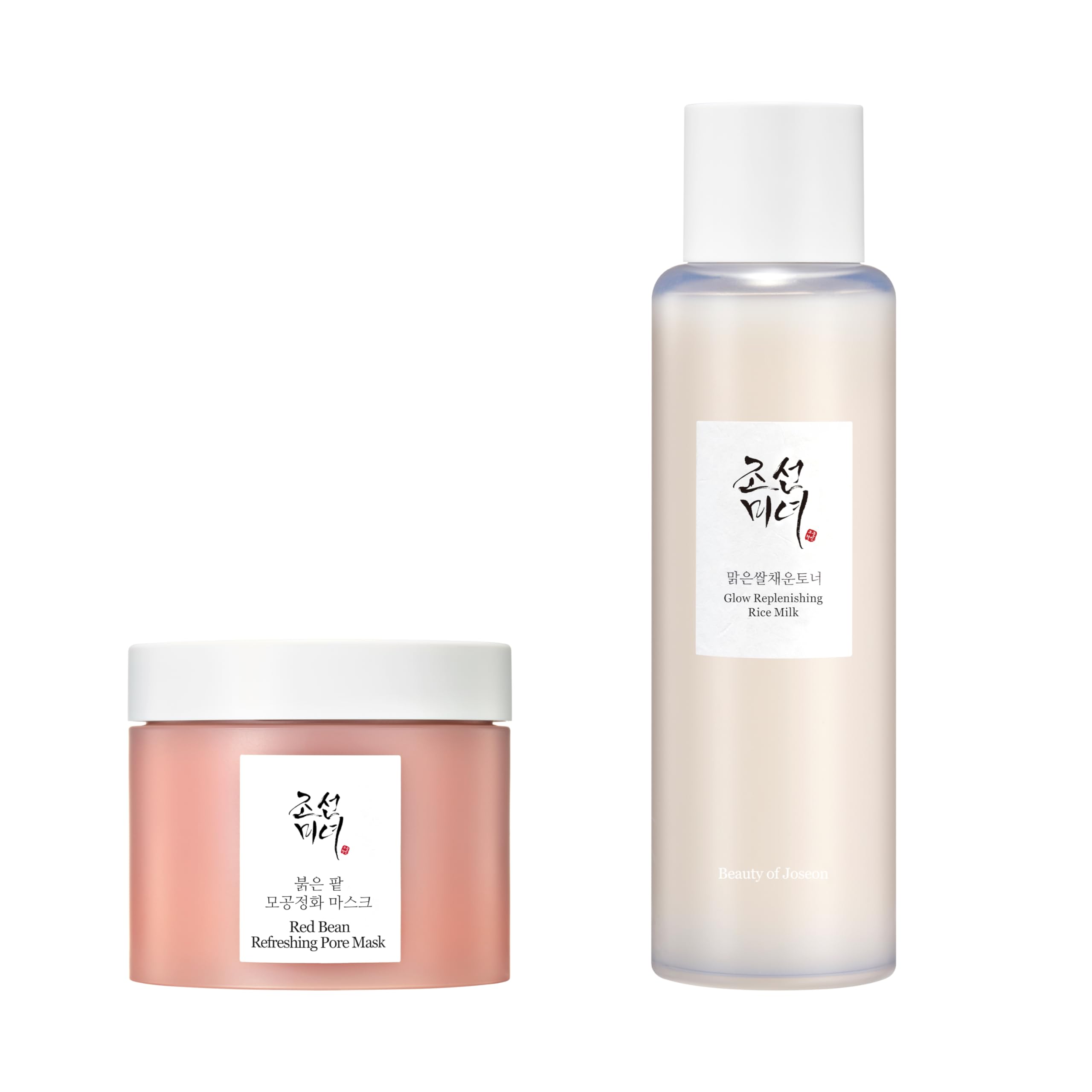 Beauty of Joseon Red Bean Refreshing Pore Mask & Glow Replenishing Rice Milk Toner Set - Korean Skincare for Dry, Dull Skin | Deep Cleansing & Hydrating Facial Care for Daily Routine & Spa Night