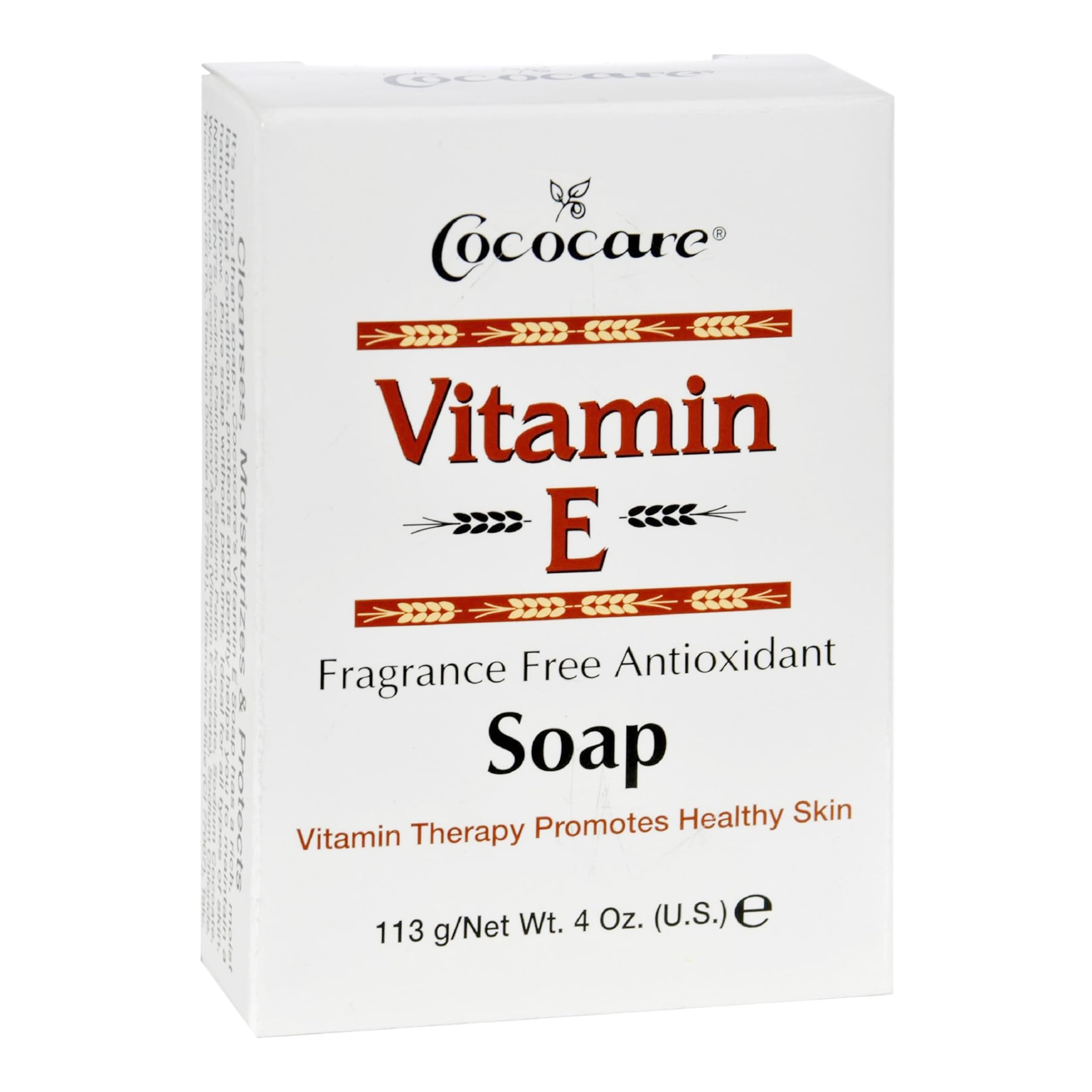 Cococare Vitamin E Bar Soap - 4 Oz (Pack of 4) - Moisturizing Bath & Body Soap for Dry Skin - Perfect for Daily Cleansing, Shower & Spa Relaxation