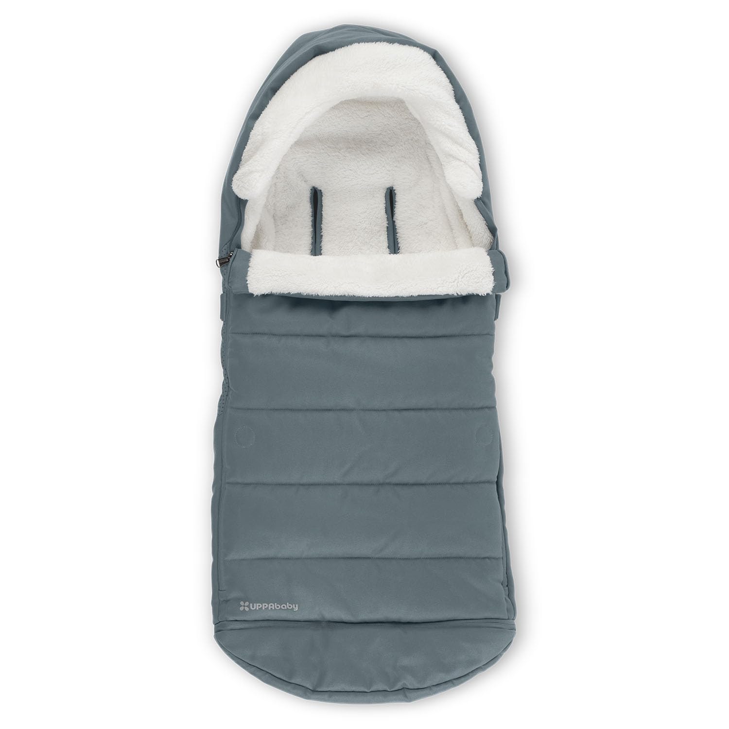 UPPAbaby CozyGanoosh Footmuff - Ultra-Plush Winter Stroller Cover for UPPAbaby Strollers & RumbleSeat - Weatherproof Baby Stroller Accessory in Stone Blue (Callum) - Perfect for Cold Weather Outings & Winter Walks