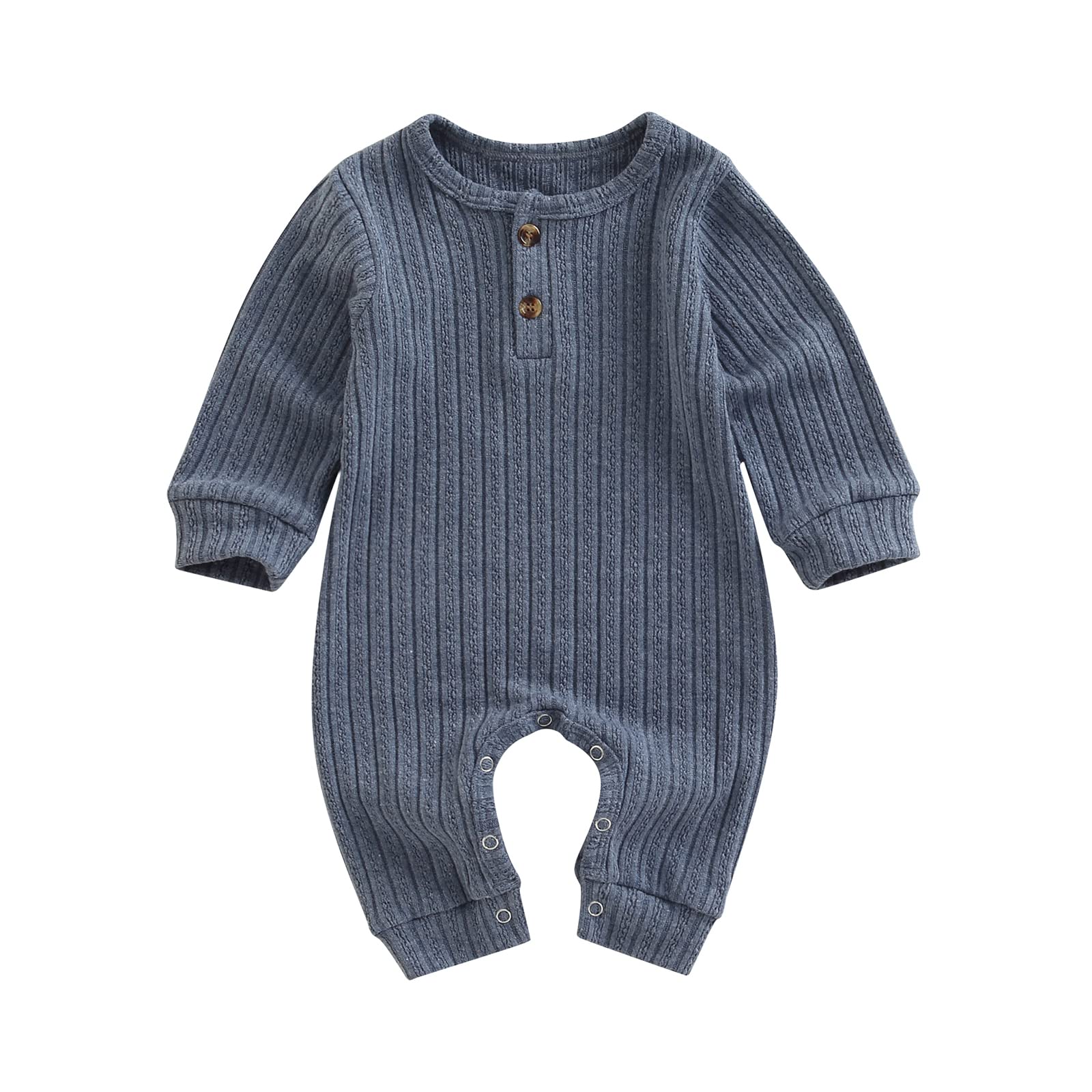 Ynibbim Winter Newborn Baby Romper - Unisex Hooded Jumpsuit with Waffle Cotton & Button Closure for Boys & Girls | Cozy Outfit for Infants 0-12 Months | Perfect for Family Photos, Holiday Gifts & Winter Outings