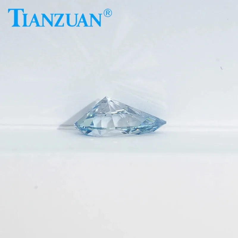 1.24ct VVS1 Lab Grown CVD Diamond - Fancy Intense Blue Pear Shape 2EX Loose Gemstone with GEMID Certification | Perfect for Engagement Rings, Earrings & Custom Jewelry Designs