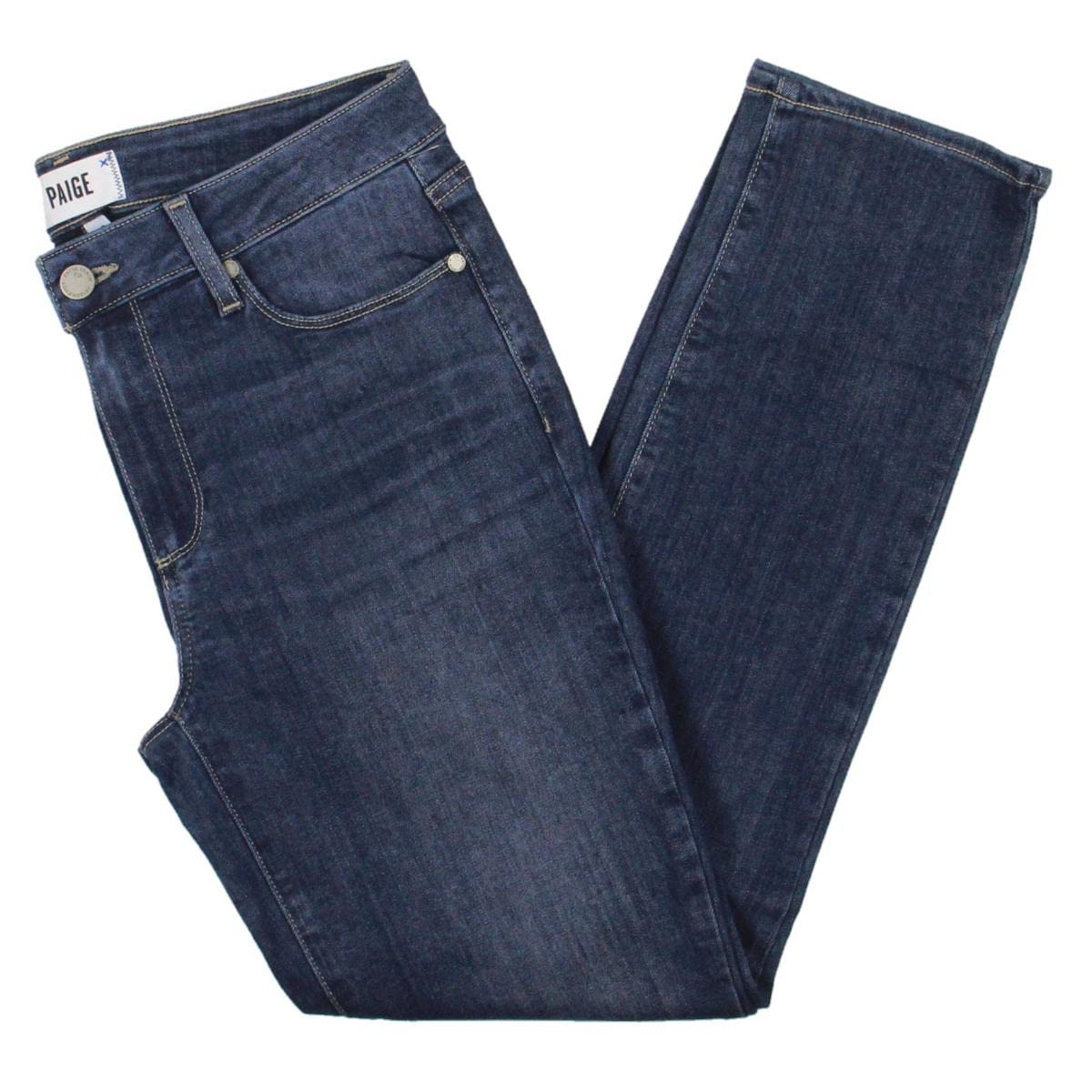 PAIGE Women's Stretch Ankle Jeans - High Waist Slim Fit Denim Pants for Casual & Work | Comfortable Everyday Wear