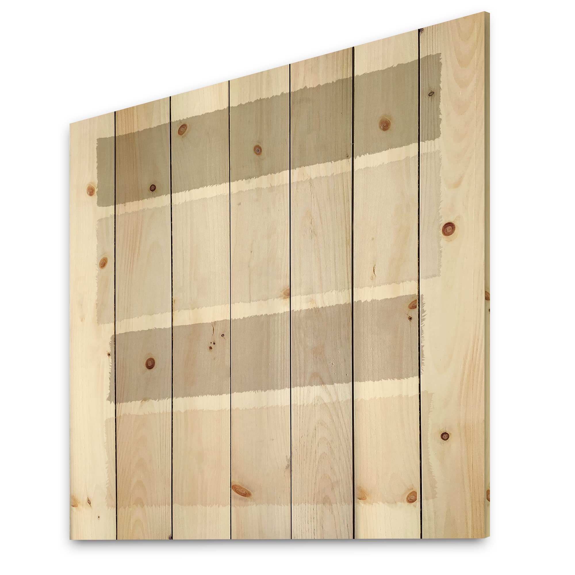 Modern Grey Wood Wall Art - Abstract Pine Panels for Home Decor