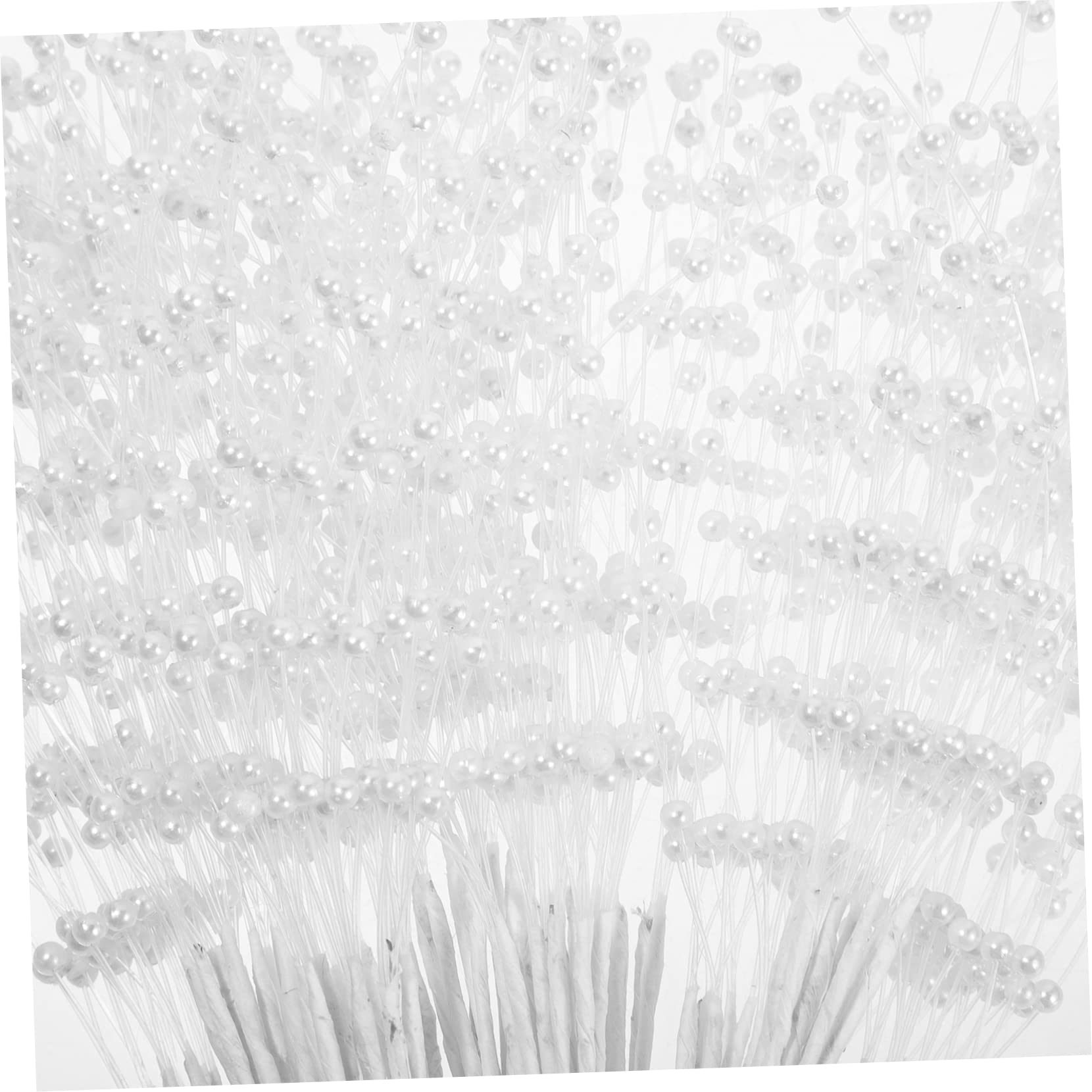 100pcs Artificial Pearl Flower Stems - Beaded Pearl Sticks for Wedding Bouquets, Vase Fillers, Home Decor & DIY Crafts | Elegant Pearl Beaded Jewelry Stems for Centerpieces, Bridal Showers & Party Decorations