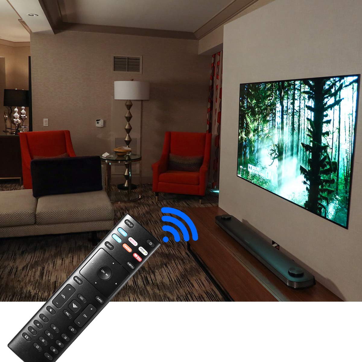 Universal Replacement Remote Control for Vizio Smart TVs - Compatible with D-Series, M-Series, P-Series & V-Series - Perfect for Home Entertainment & Smart TV Accessories