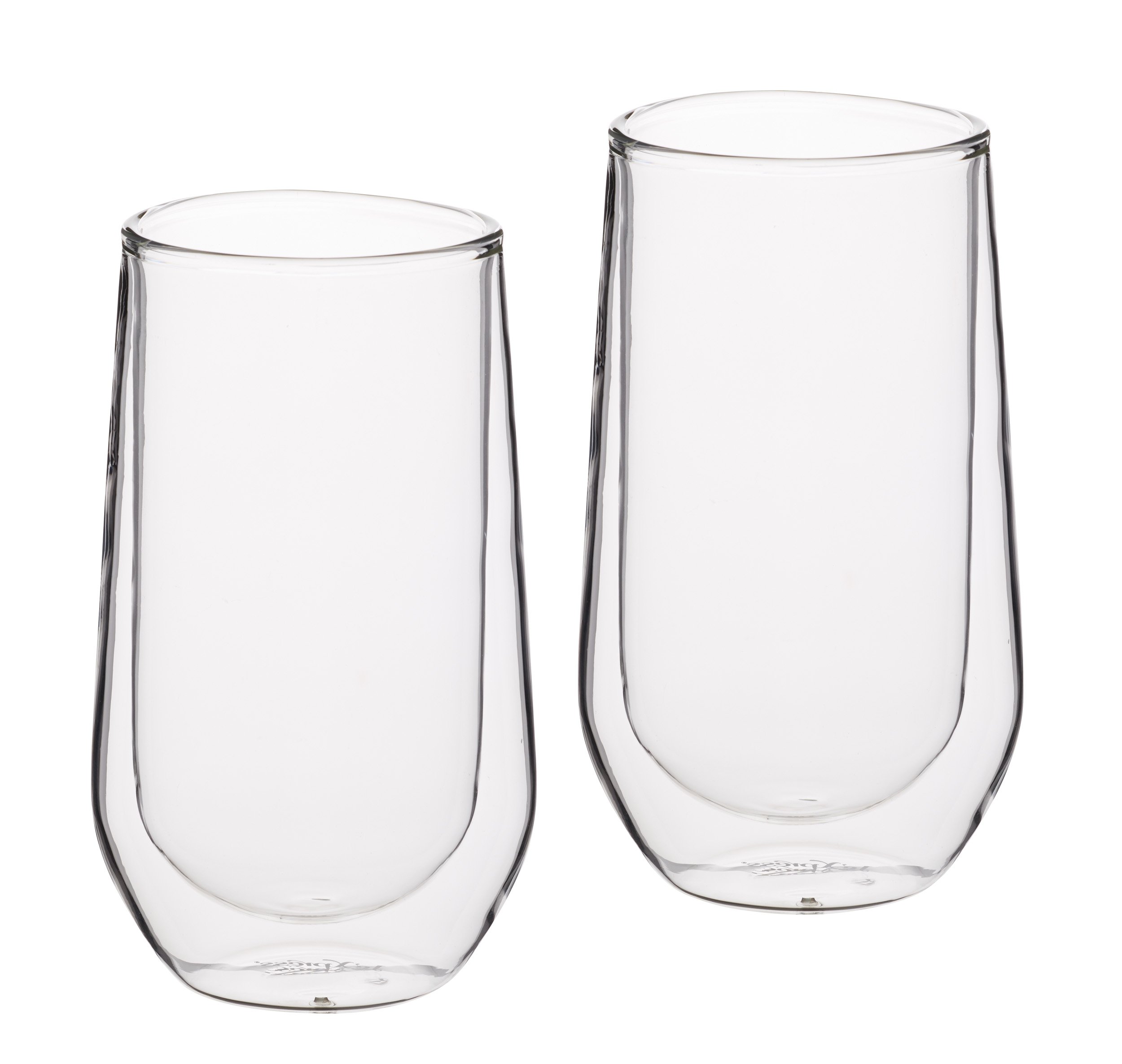 KitchenCraft Le’Xpress Double Walled Insulated Highball Glasses - 12.8 oz (380 ml) Set of 2 - Shatterproof & Sweatproof for Cocktails, Iced Coffee & Cold Drinks - Perfect for Home Bars, Parties & Outdoor Use