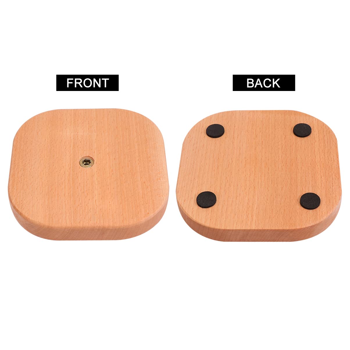 Cabilock Solid Wood Roll Holder - Countertop Tissue & Paper Towel Stand for Kitchen, Bathroom, and Office | Wooden Napkin Holder, Toilet Paper Stand, and Towel Rack for Home Organization