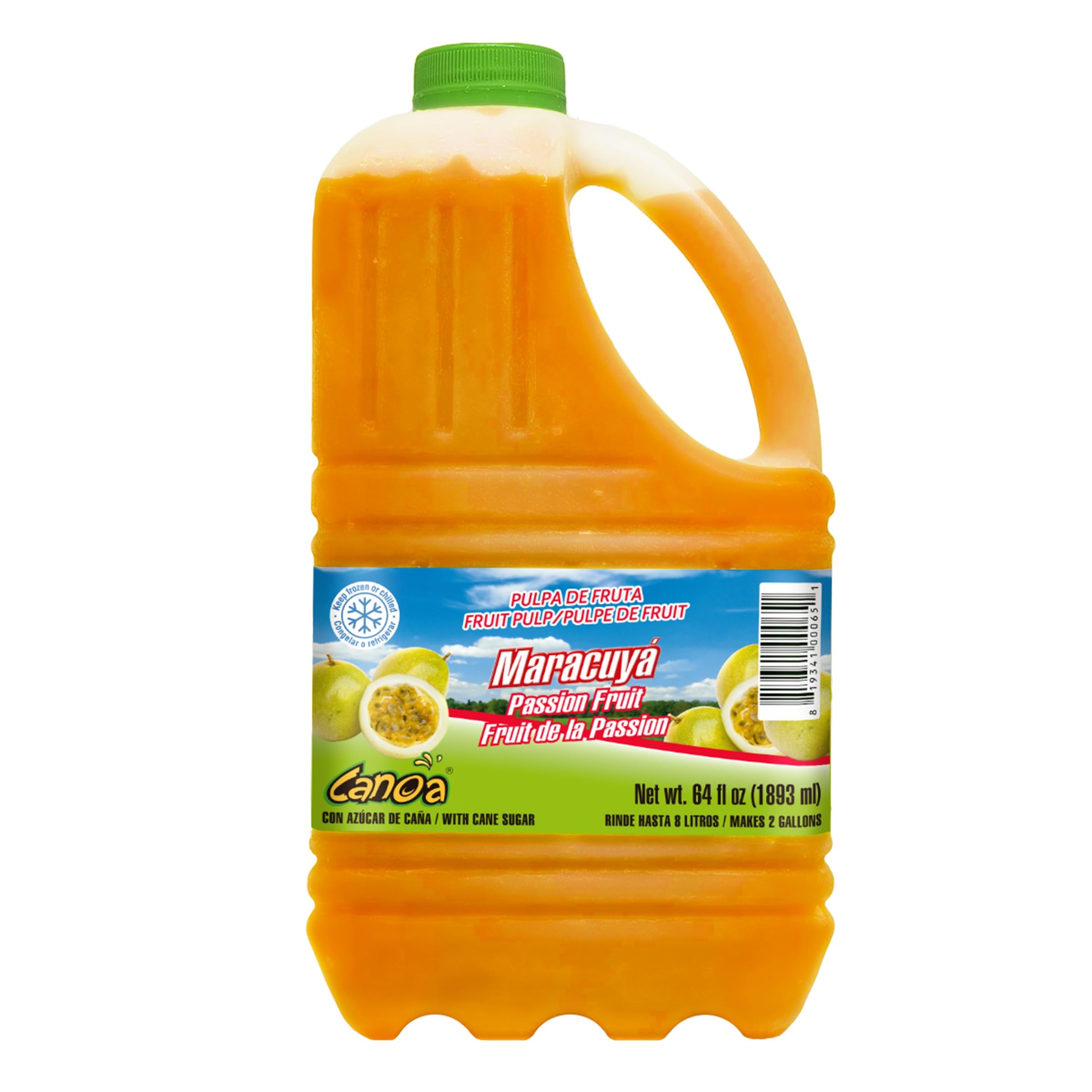 Premium Frozen Passion Fruit Pulp Puree - 64 oz (Pack of 6) | 100% Natural Colombian Tropical Fruit | Perfect for Smoothies, Juices, Desserts & Cocktails