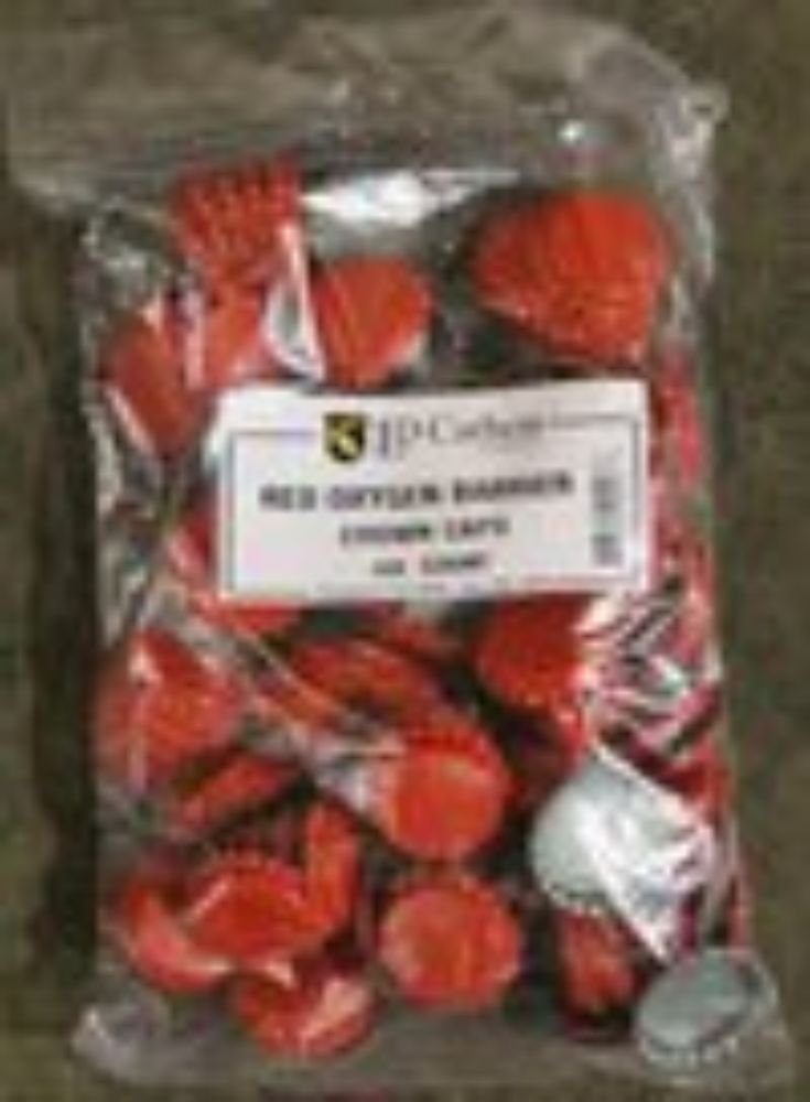 Red Oxygen Barrier Crown Caps - 144 Count (Pack of 12 Dozen) - Perfect for Home Brewing Beer, Kombucha & Fermentation - Airtight Seal for Freshness
