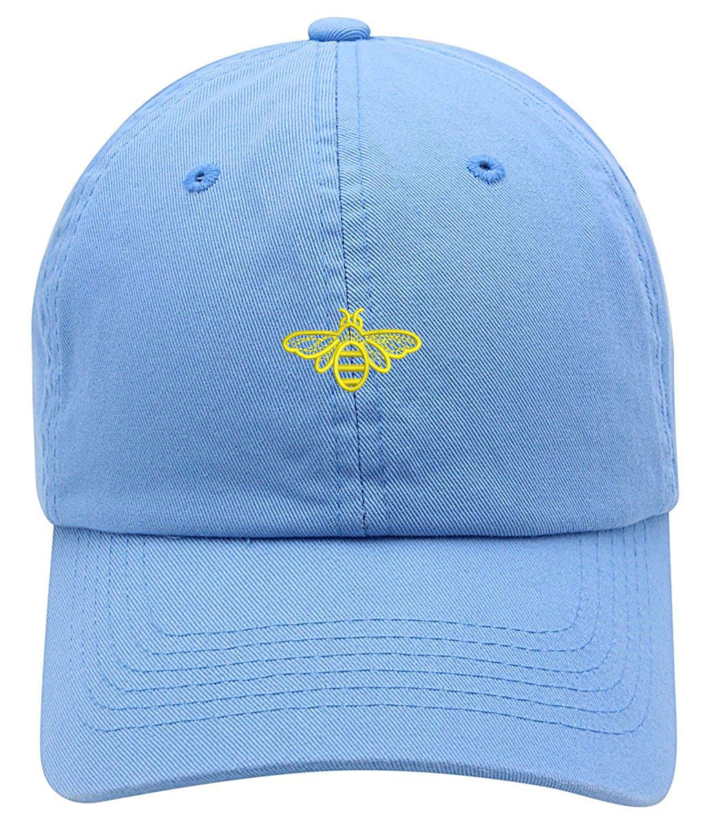 Premium Bee Embroidered Brushed Cotton Dad Hat - Vintage Baseball Cap for Men & Women - Perfect for Outdoor Activities, Casual Wear & Fashion Accessories