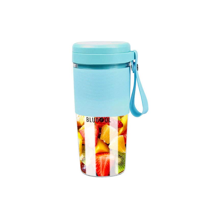 Portable USB Rechargeable Blender - 6-Blade Mini Smoothie Maker for Shakes, Juices & Protein Drinks | Travel, Gym, Office & Home Use | BPA-Free Sports Blender Cup (Blue)