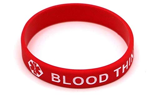 Blood Thinner Alert Bracelet - Emergency Medical ID Wristband for Safety