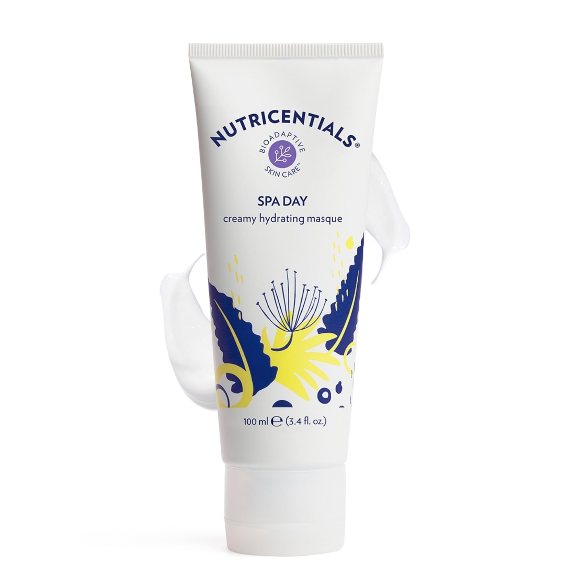 Nutricentials Spa Day Creamy Hydrating Face Mask 3.4 Fl Oz - Soothing & Moisturizing with Cactus & Pine Cone Extracts - Improves Skin Tone & Radiance - Nourishing Formula for Healthy Glow - Perfect for Spa Nights & Dry Skin Care Routine