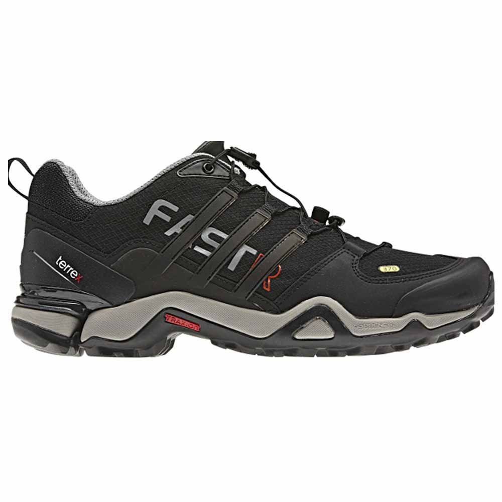 Adidas Terrex Fast R Light Hiking Shoes for Men - Grey Rock/Black/Core Energy - Size 7 | Trail Running & Outdoor Adventures