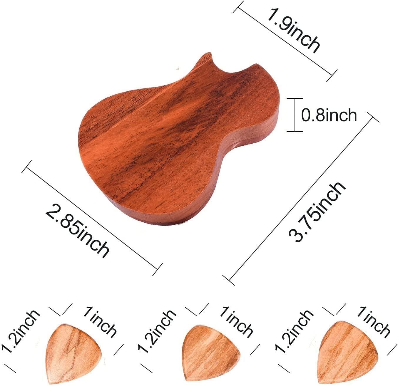 Custom Engraved Guitar Pick Set with Wooden Gift Box - Personalized Name, Date & Message - 3-Piece Guitar Picks for Electric, Bass & Classical Guitar - Perfect Gift for Dad & Guitarist Friends - Ideal for Birthdays, Anniversaries & Music Enthusiasts
