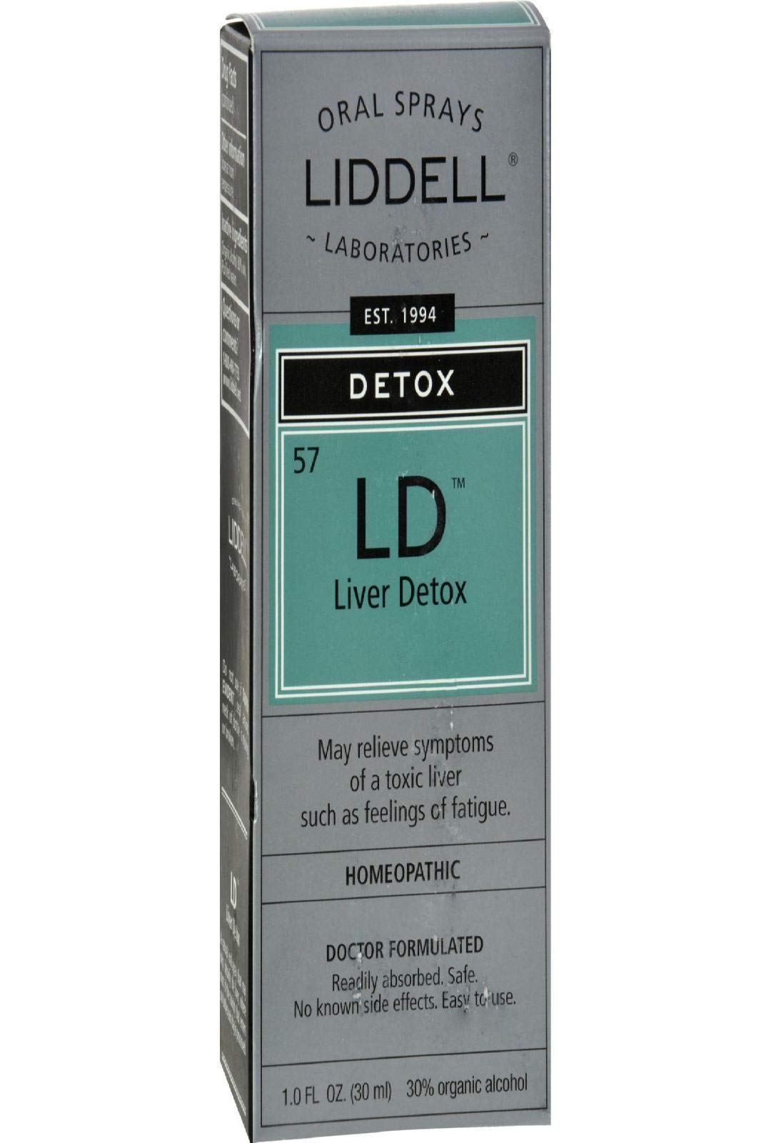 Liddell Homeopathic Liver Detox Spray - 1 fl oz Natural Liver Support Supplement | Supports Liver Health & Detoxification for Daily Wellness Routine