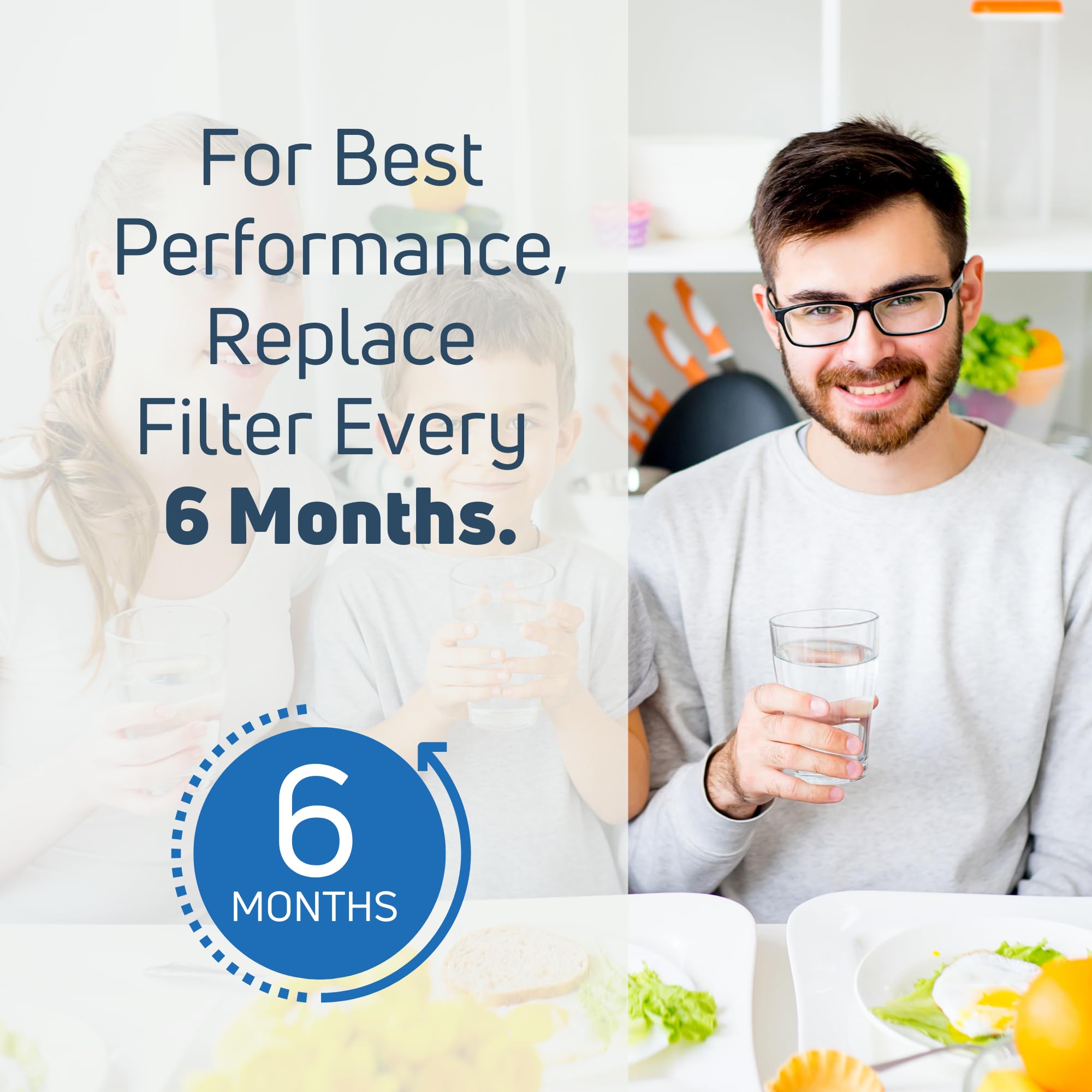 3-Pack GE GSL25JFXJLB Refrigerator Water Filter Replacement - Compatible with GE MWF & MWFP Fridge Filters | Clean Drinking Water for Home & Office Use