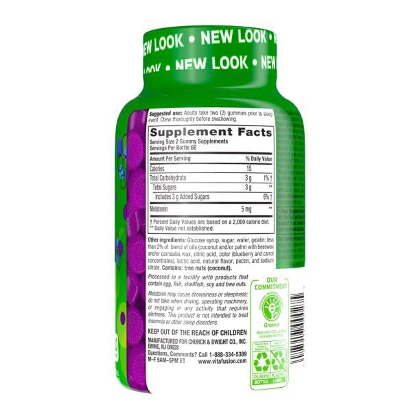 Extra Strength Melatonin 5mg Gummies - BlackBerry Flavor, 120 Count (2 Bottles) | Natural Sleep Aid Supplement for Adults & Kids | Perfect for Jet Lag, Shift Work & Insomnia Relief