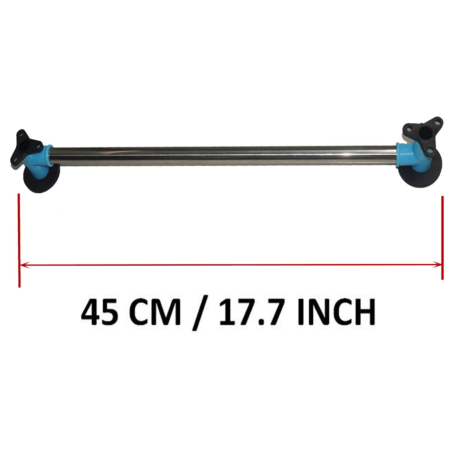 Stainless Steel Magnetic Towel Bar - 18 Inch Strong Hold Towel Rail & Hanger for Bathroom, Kitchen, Gym - No Drilling Installation for Showers & Lockers