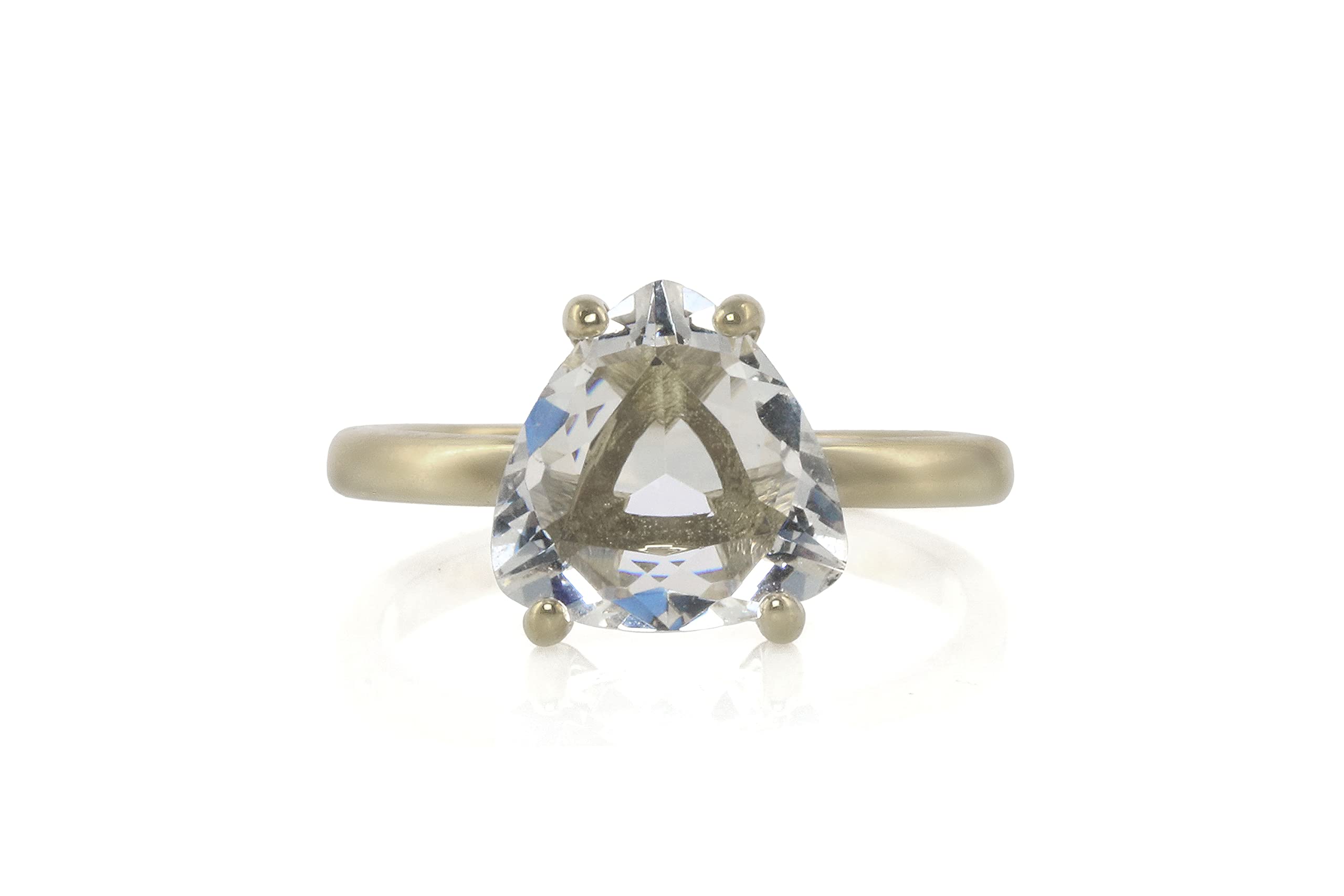 Anemone Unique Rose Gold Rings - 14k Rose Gold Crystal Quartz Engagement Ring - Elegant Jewelry Gift for Prom, Valentine's Day - Handmade with Fancy Box - Perfect for Weddings, Anniversaries & Special Occasions
