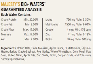 Majesty's BIO+ Biotin Wafers for Horses - Premium Hoof & Coat Supplement with Copper, Zinc, Lysine & Methionine (2 Pack, 120 Count) - Supports Healthy Hoof Growth & Shiny Coat for Show Horses & Performance Equines